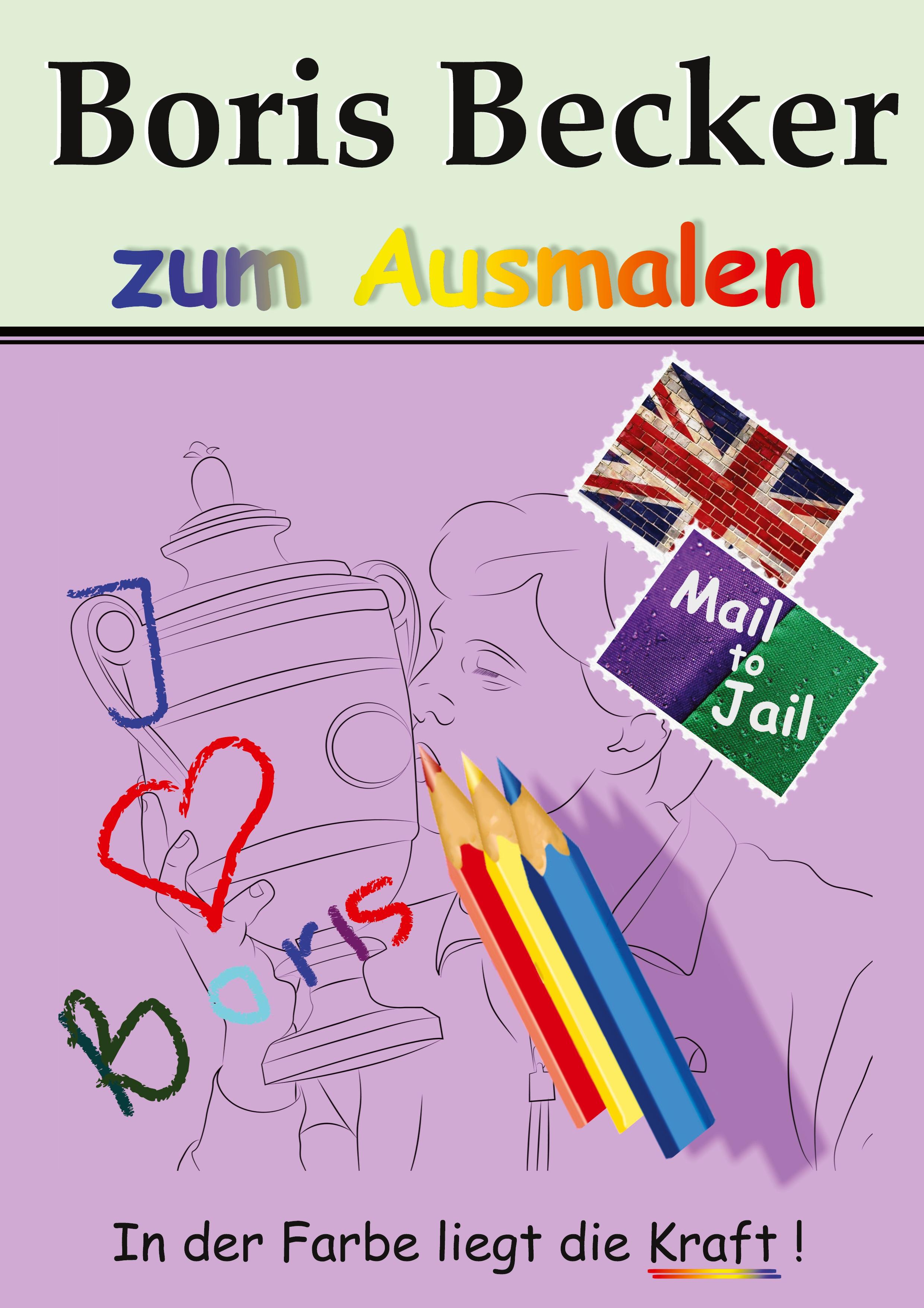 Vorderes Coverbild Boris Becker zum Ausmalen