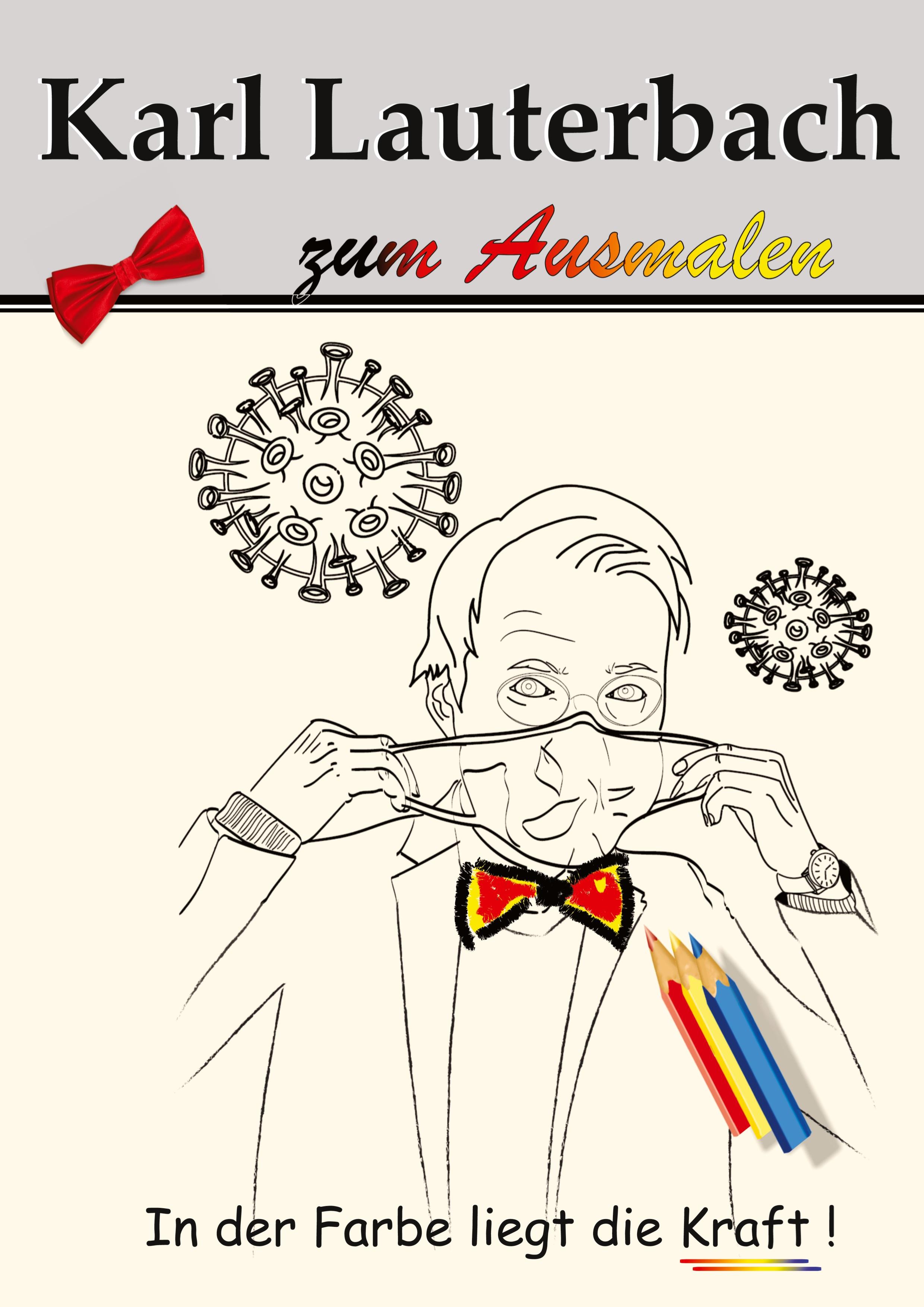 Vorderes Coverbild Karl Lauterbach zum Ausmalen