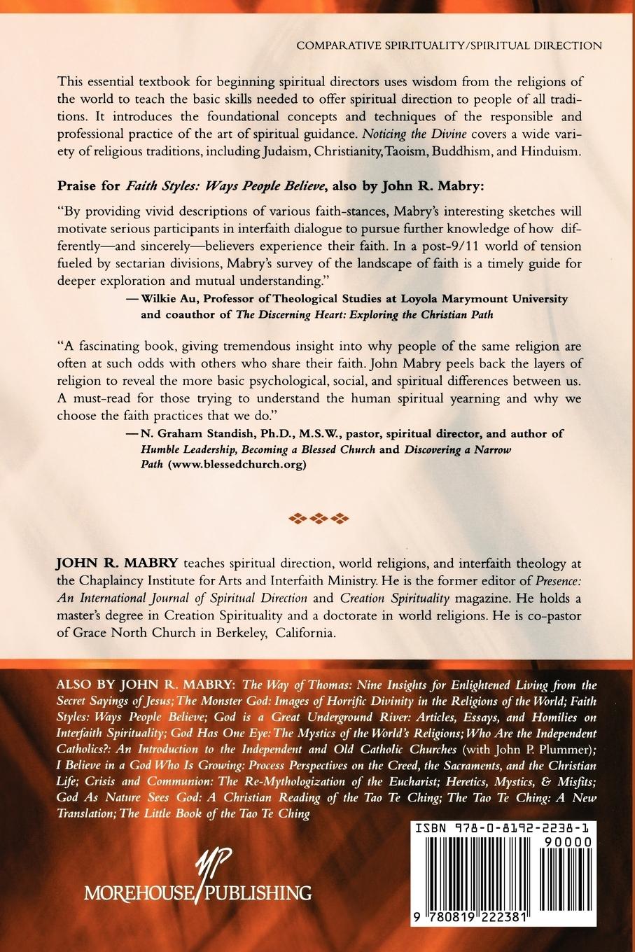 Rückseitencover Noticing the Divine