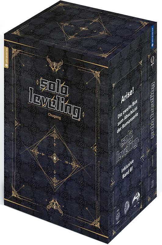 Vorderes Coverbild Solo Leveling Roman 08 mit Box