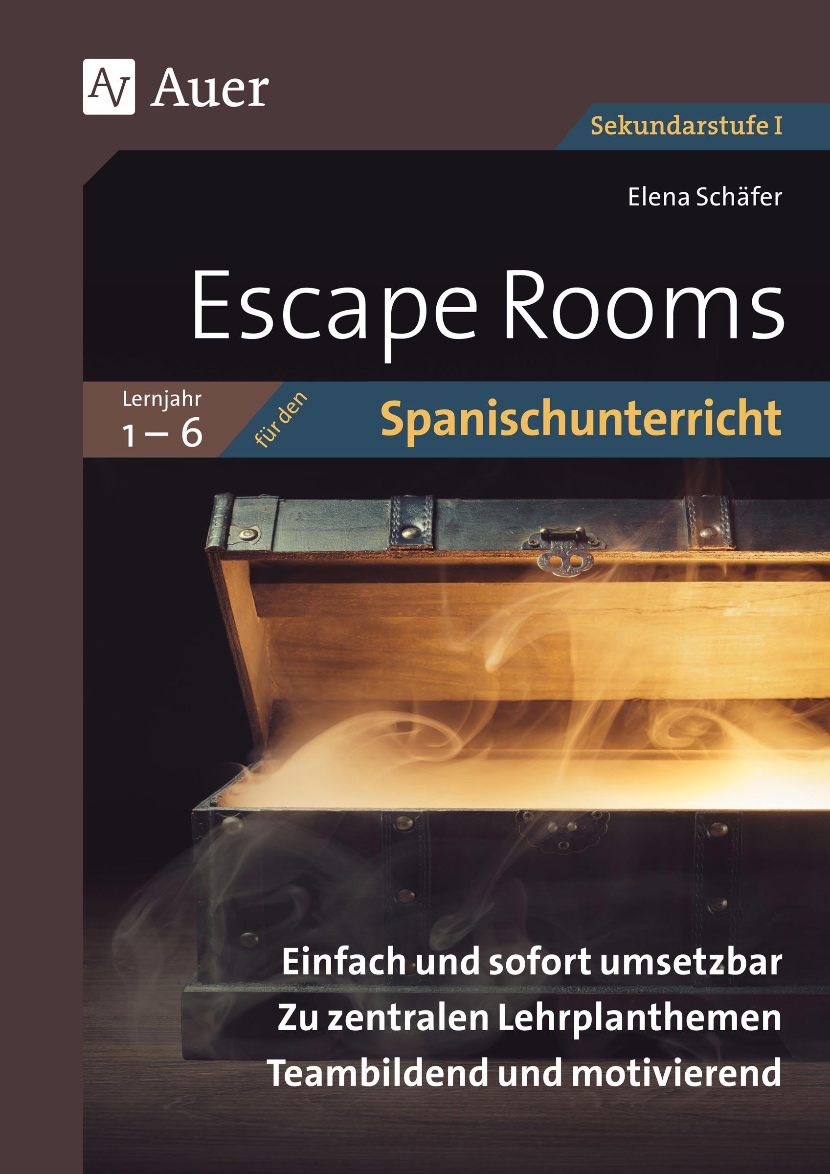 Vorderes Coverbild Escape Rooms für den Spanischunterricht Lj. 1-6