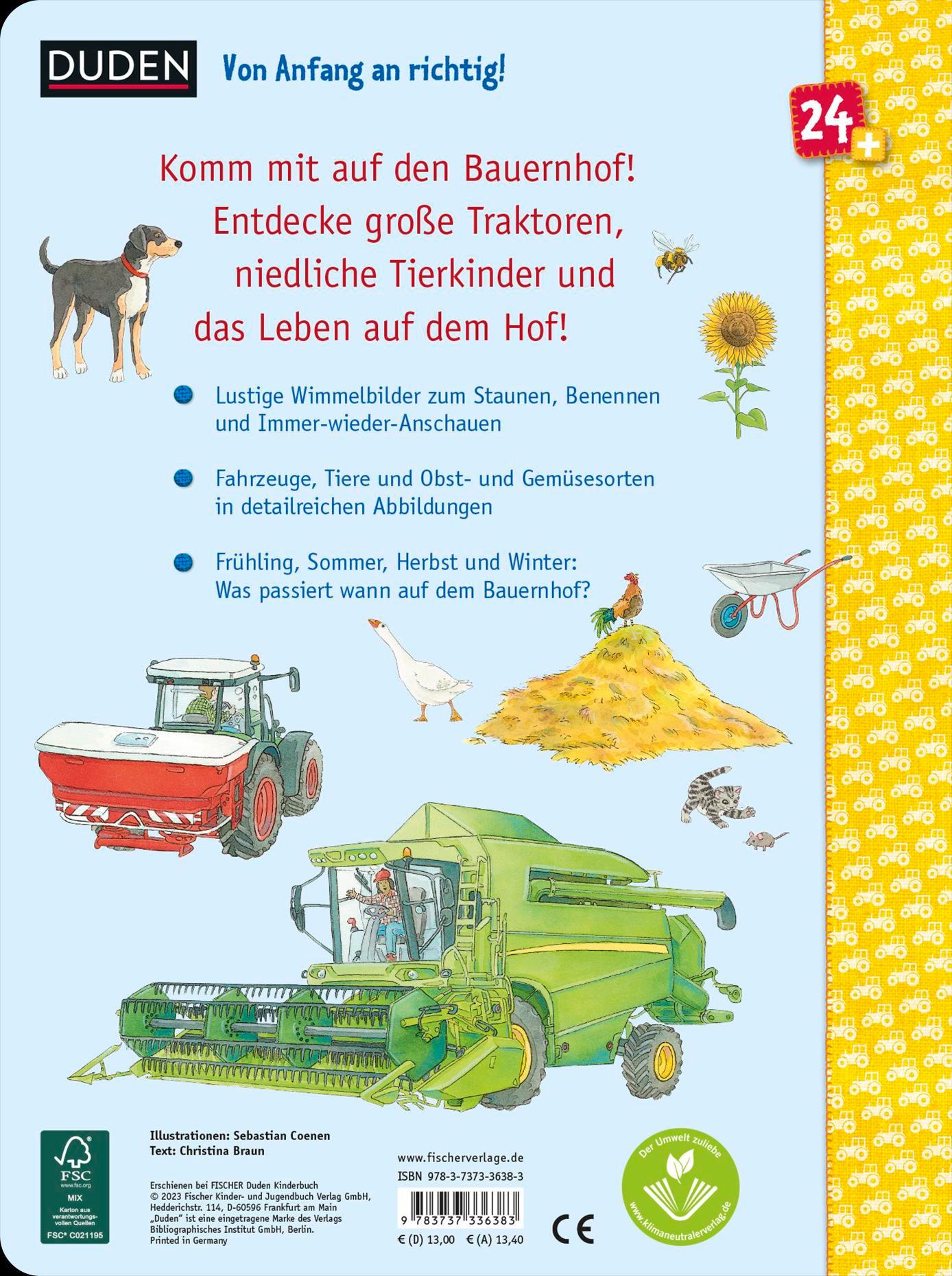 Rückseitencover Traktor, Kühe & Bauernhof: Das große Wimmelbuch vom Landleben