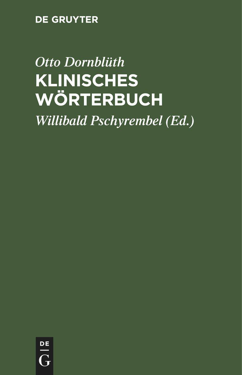 Vorderes Coverbild Klinisches Wörterbuch