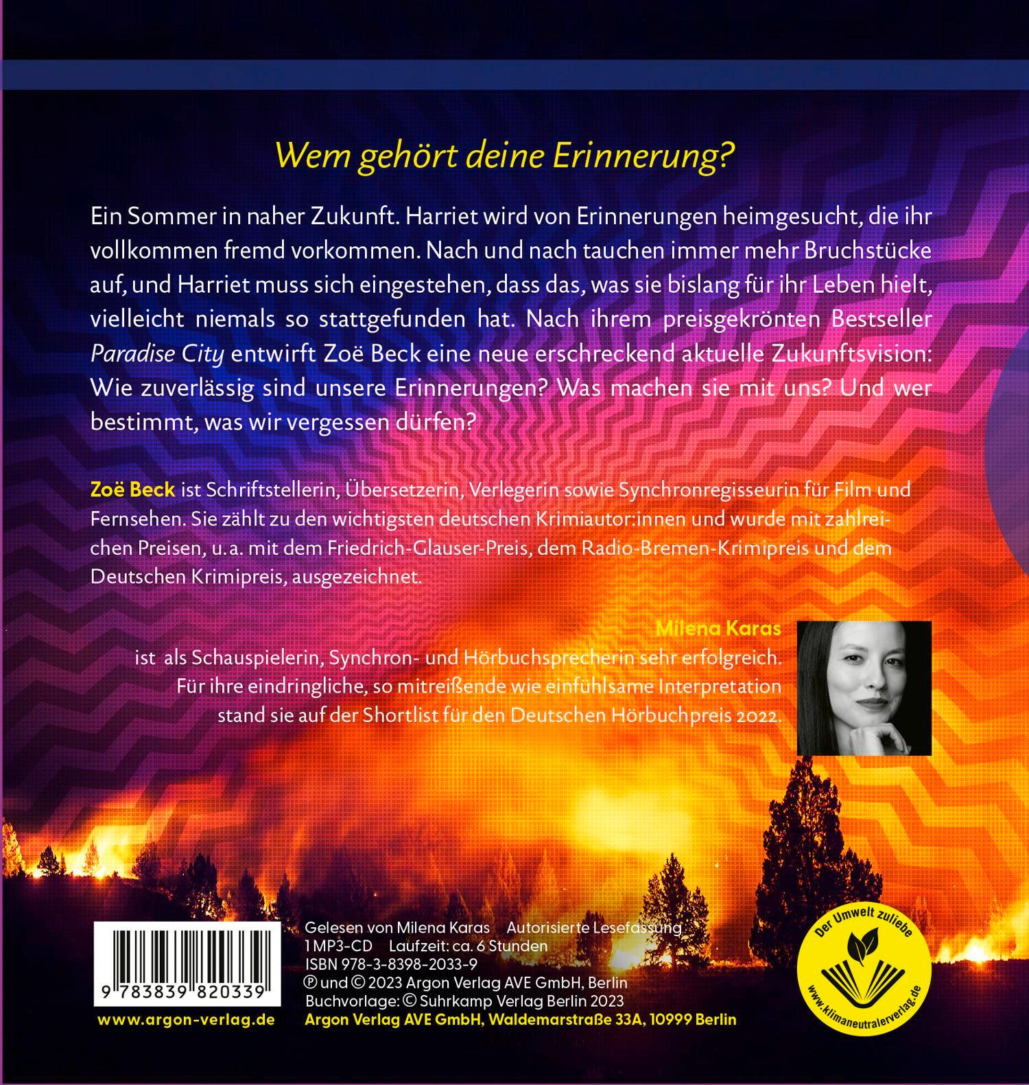 Rückseitencover Memoria