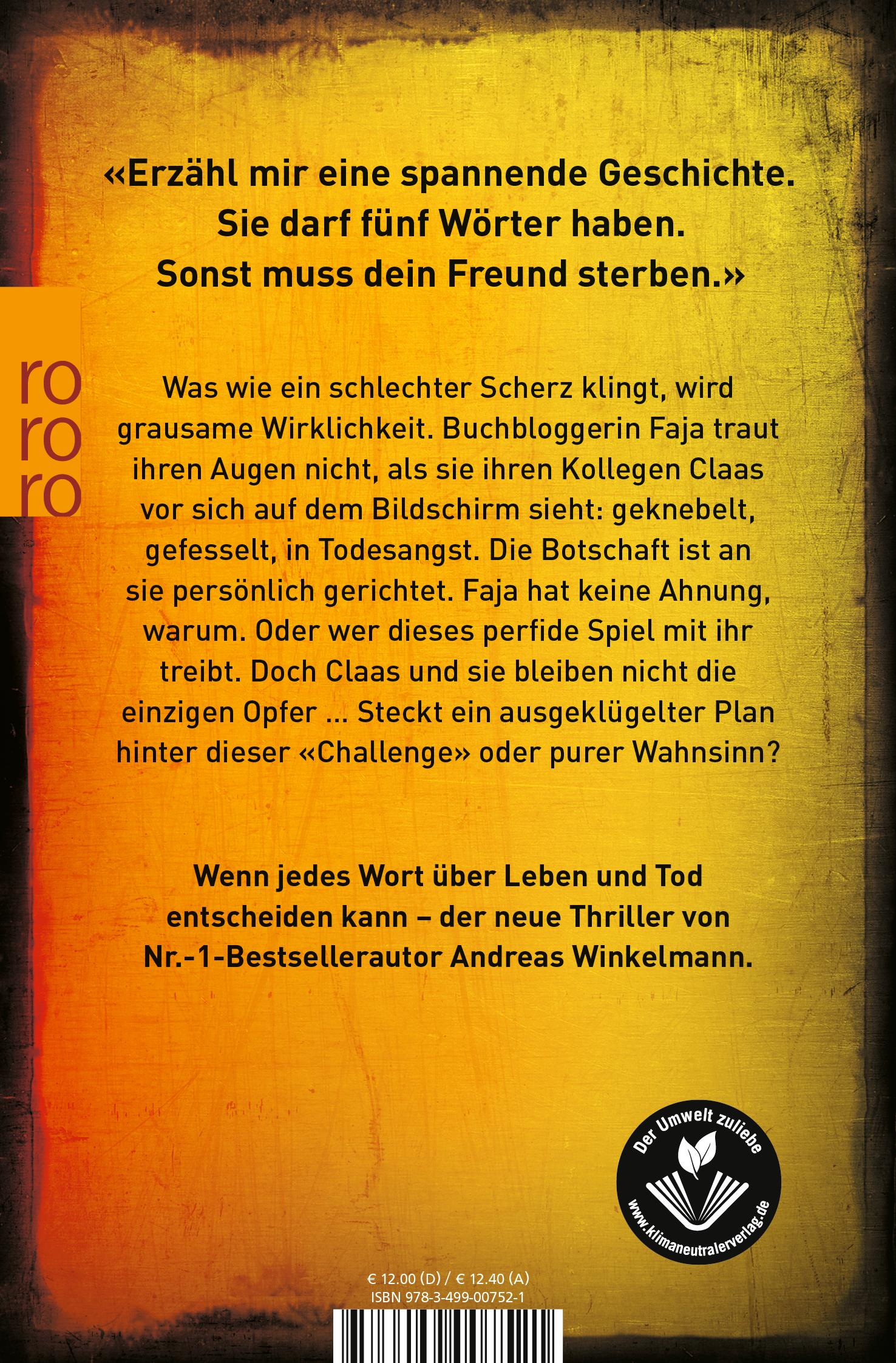 Rückseitencover Nicht ein Wort zu viel