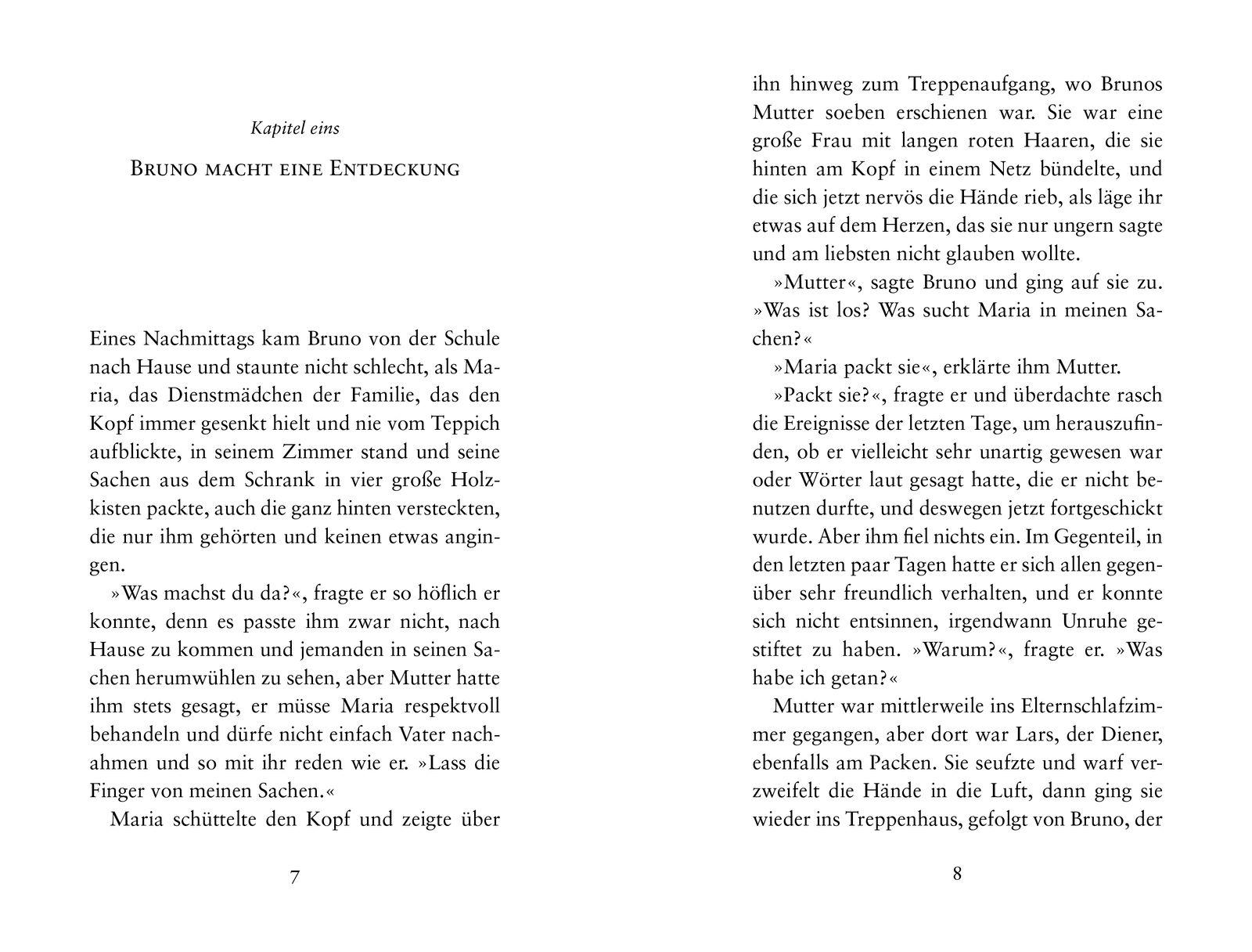 Beispielinhalt (Bild) Der Junge im gestreiften Pyjama