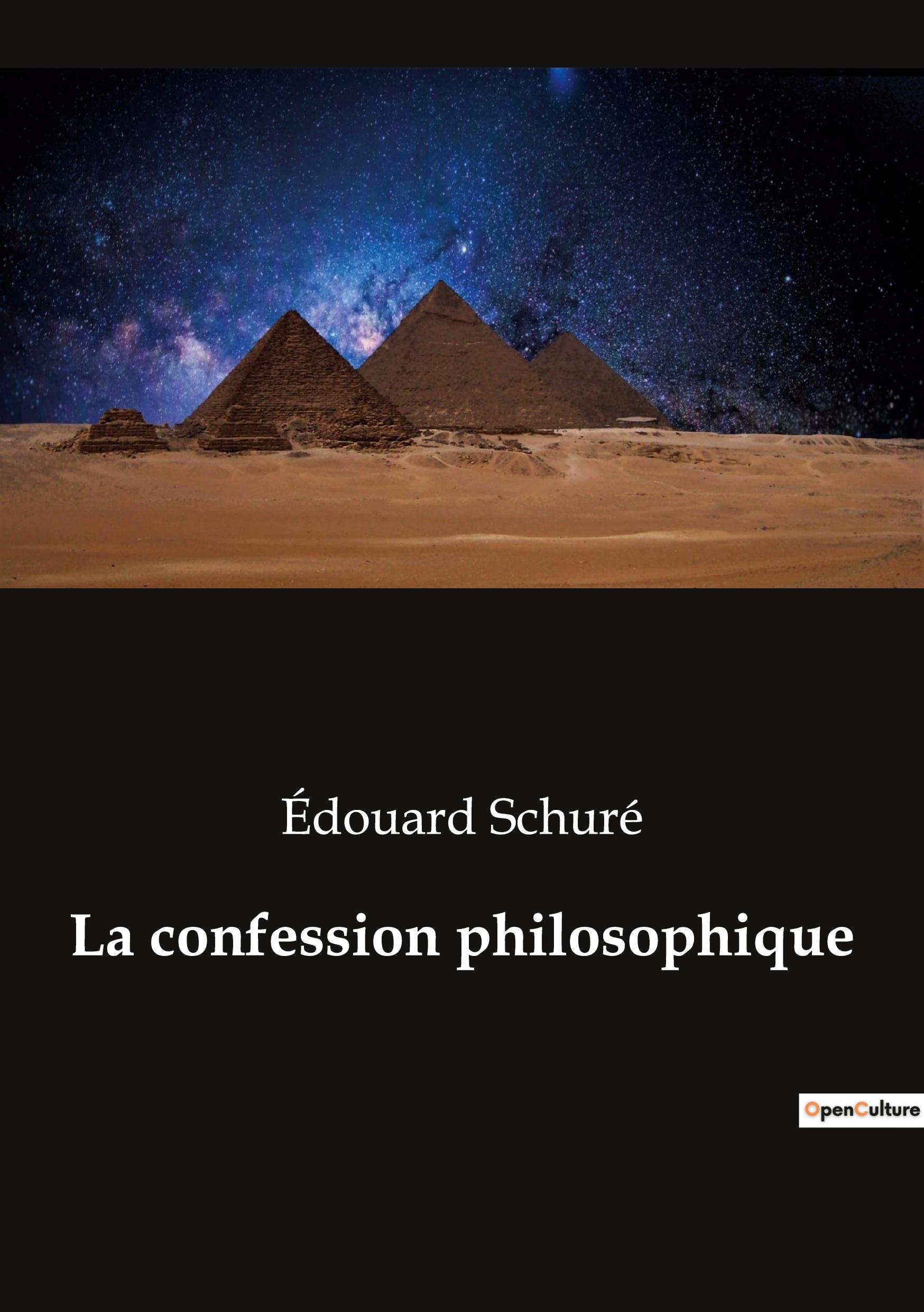 Vorderes Coverbild La confession philosophique