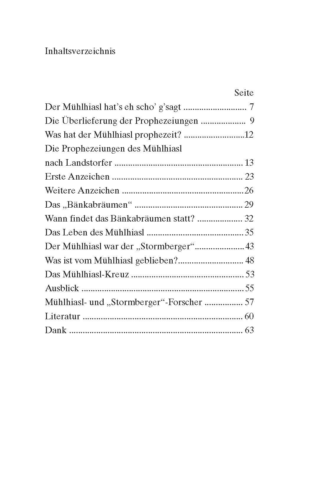Beispielinhalt (Bild) Die Prophezeiungen des Mühlhiasl