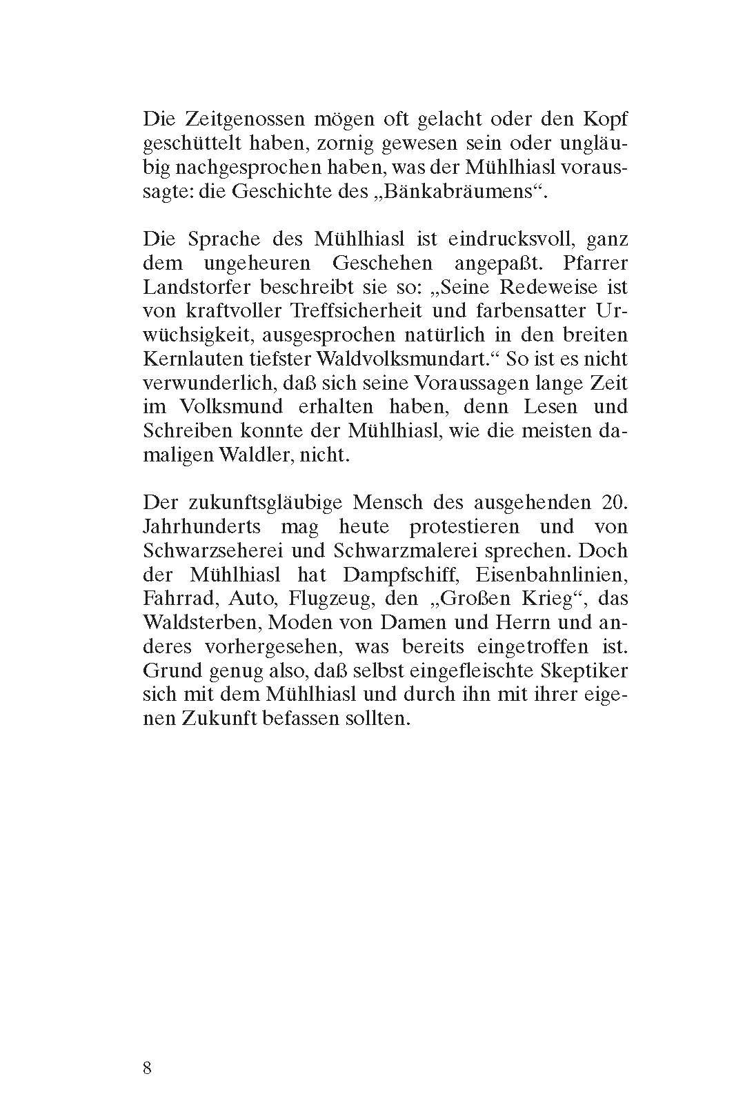 Beispielinhalt (Bild) Die Prophezeiungen des Mühlhiasl