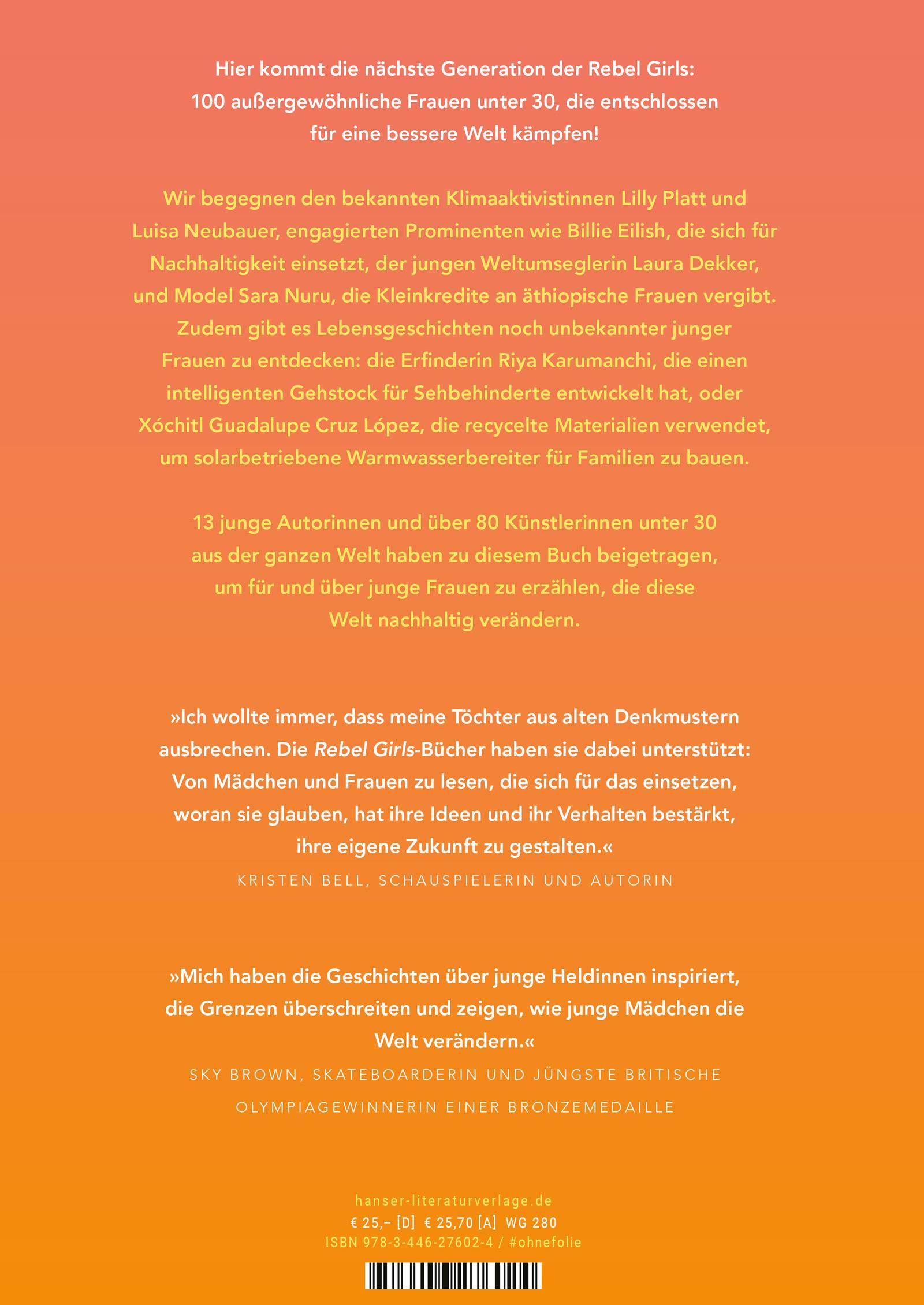 Beispielinhalt (Bild) Good Night Stories for Rebel Girls - 100 junge Frauen, die die Welt voranbringen