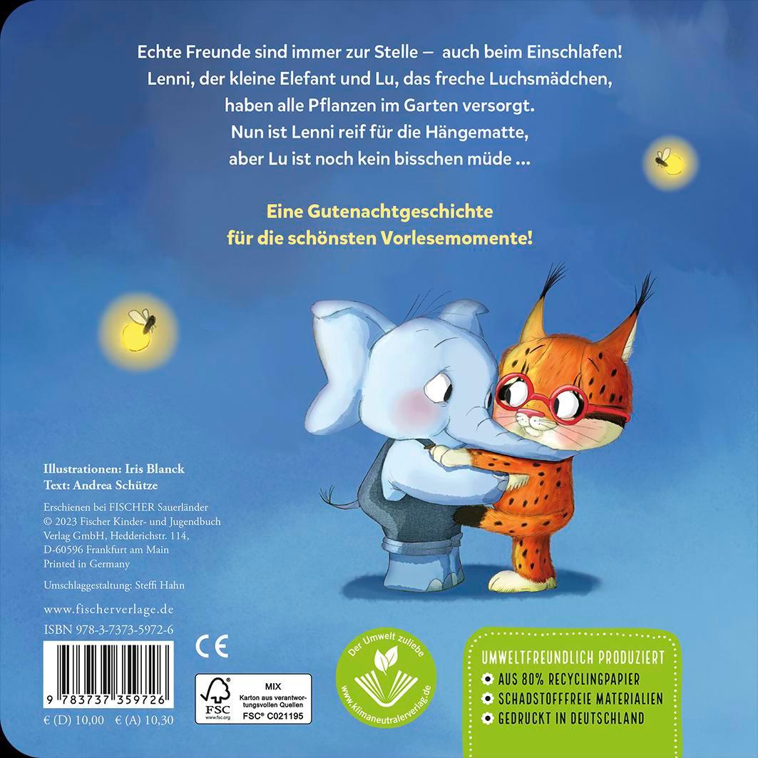 Rückseitencover Lenni und Lu sagen Gute Nacht