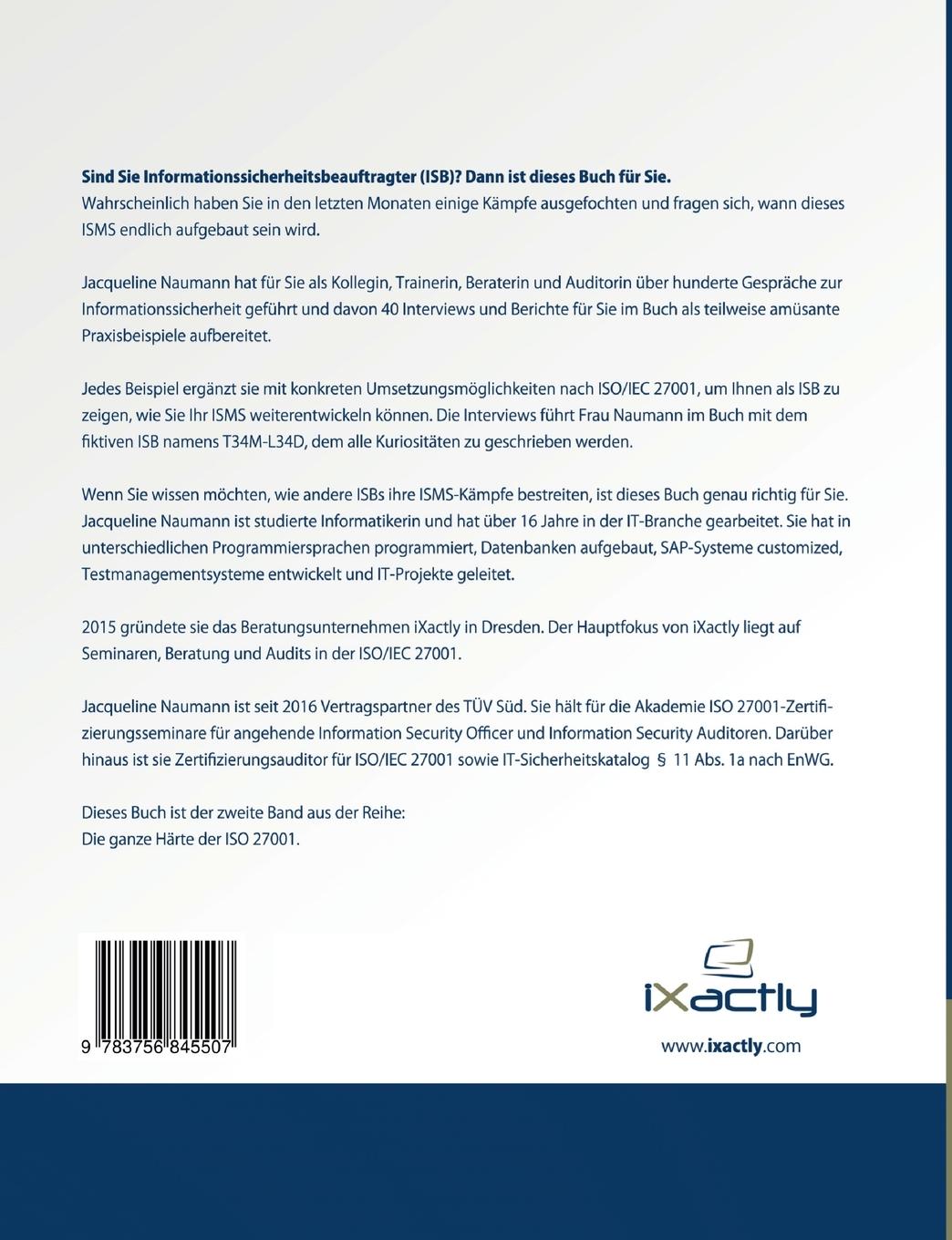 Rückseitencover Ihr Kampf als Informationssicherheitsbeauftragter (ISB)