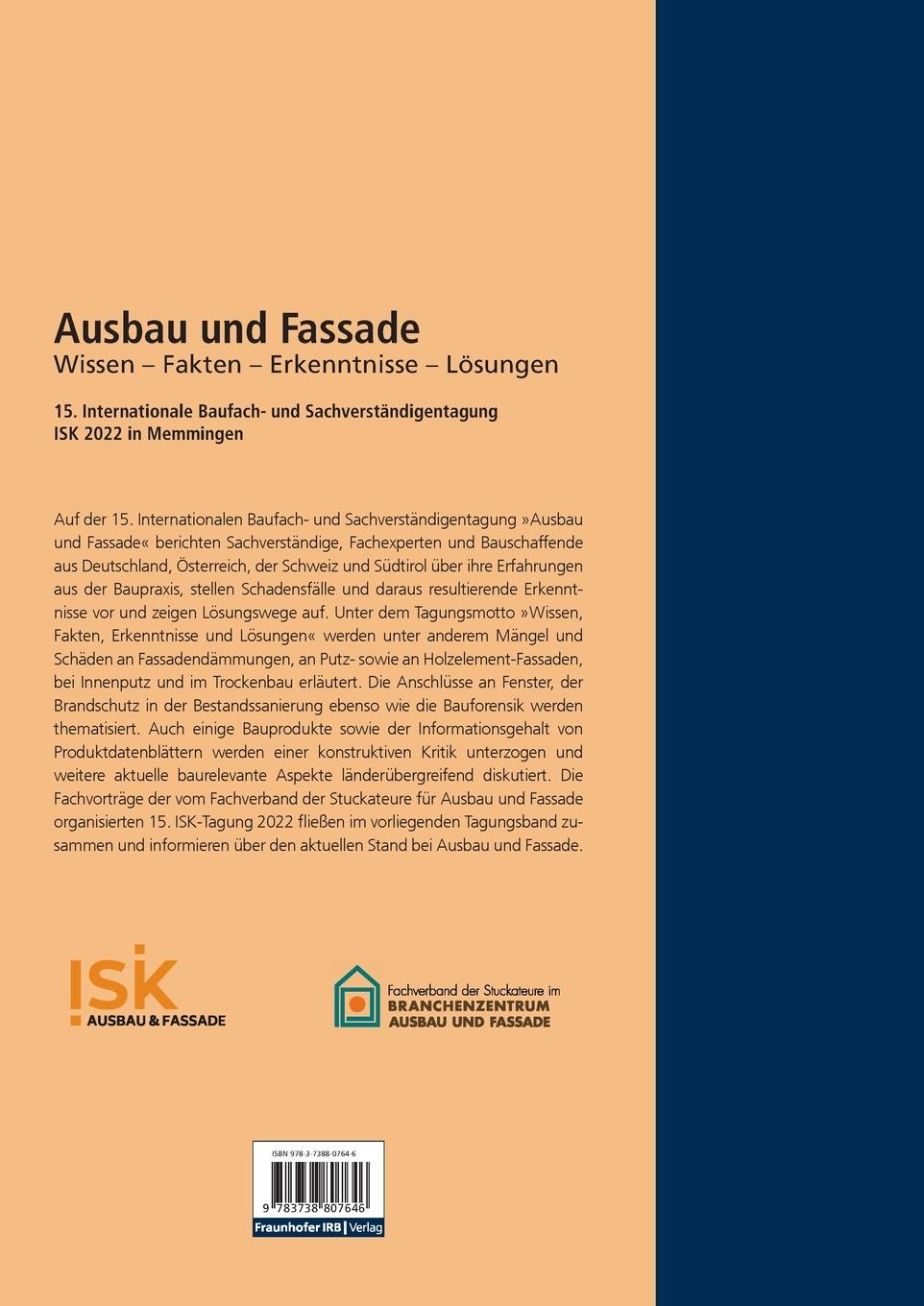 Rückseitencover Ausbau und Fassade.