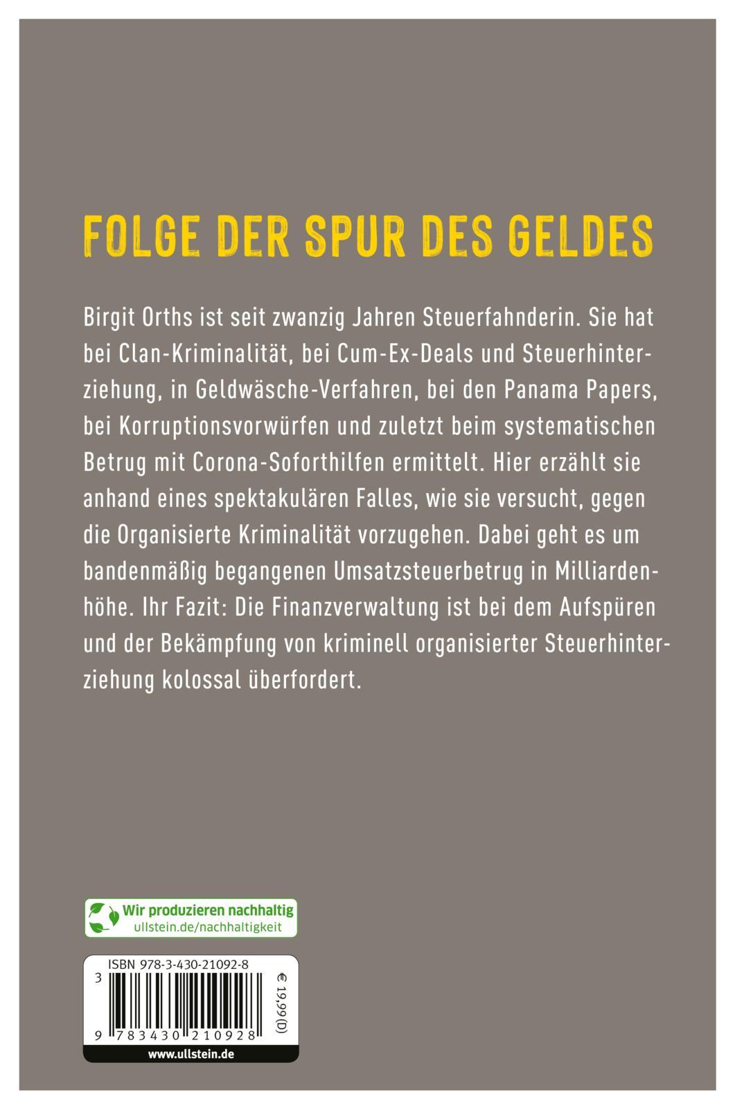 Rückseitencover Als Steuerfahnderin auf der Spur des Geldes