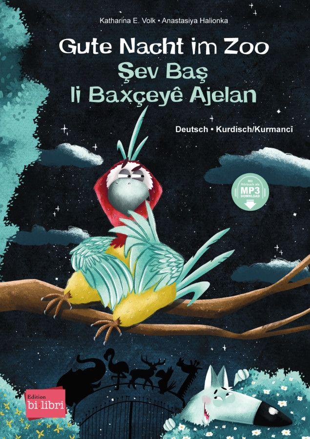 Vorderes Coverbild Gute Nacht im Zoo. Deutsch-Kurdisch/Kurmancî
