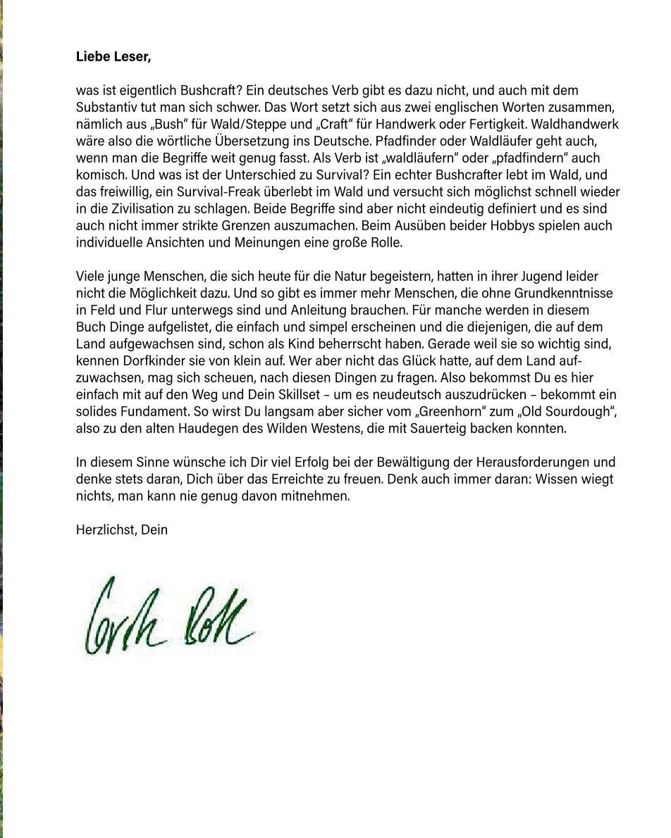 Beispielinhalt (Bild) Die Bucket List für echte Bushcrafter