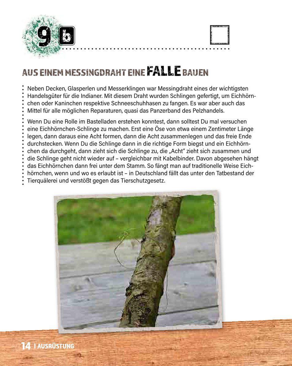 Beispielinhalt (Bild) Die Bucket List für echte Bushcrafter