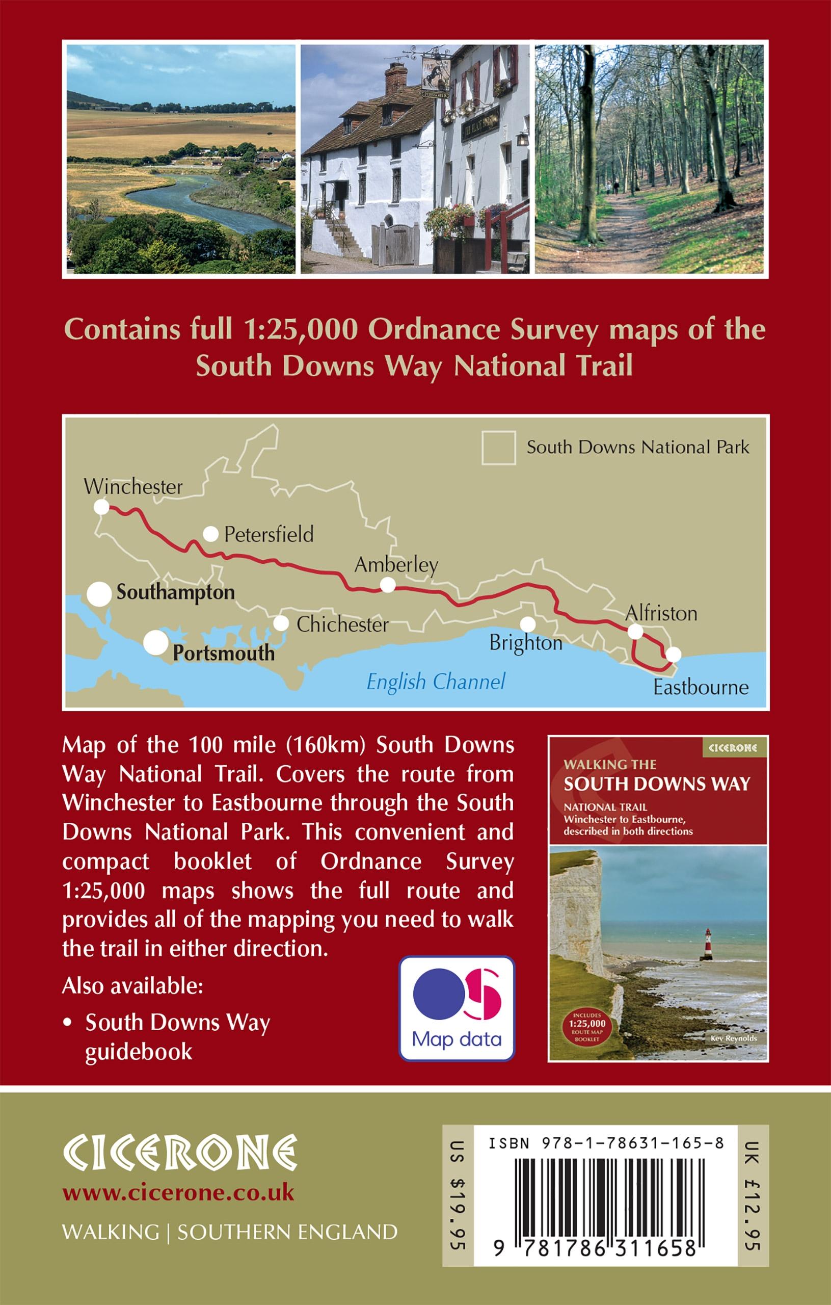Rückseitencover The South Downs Way Map Booklet