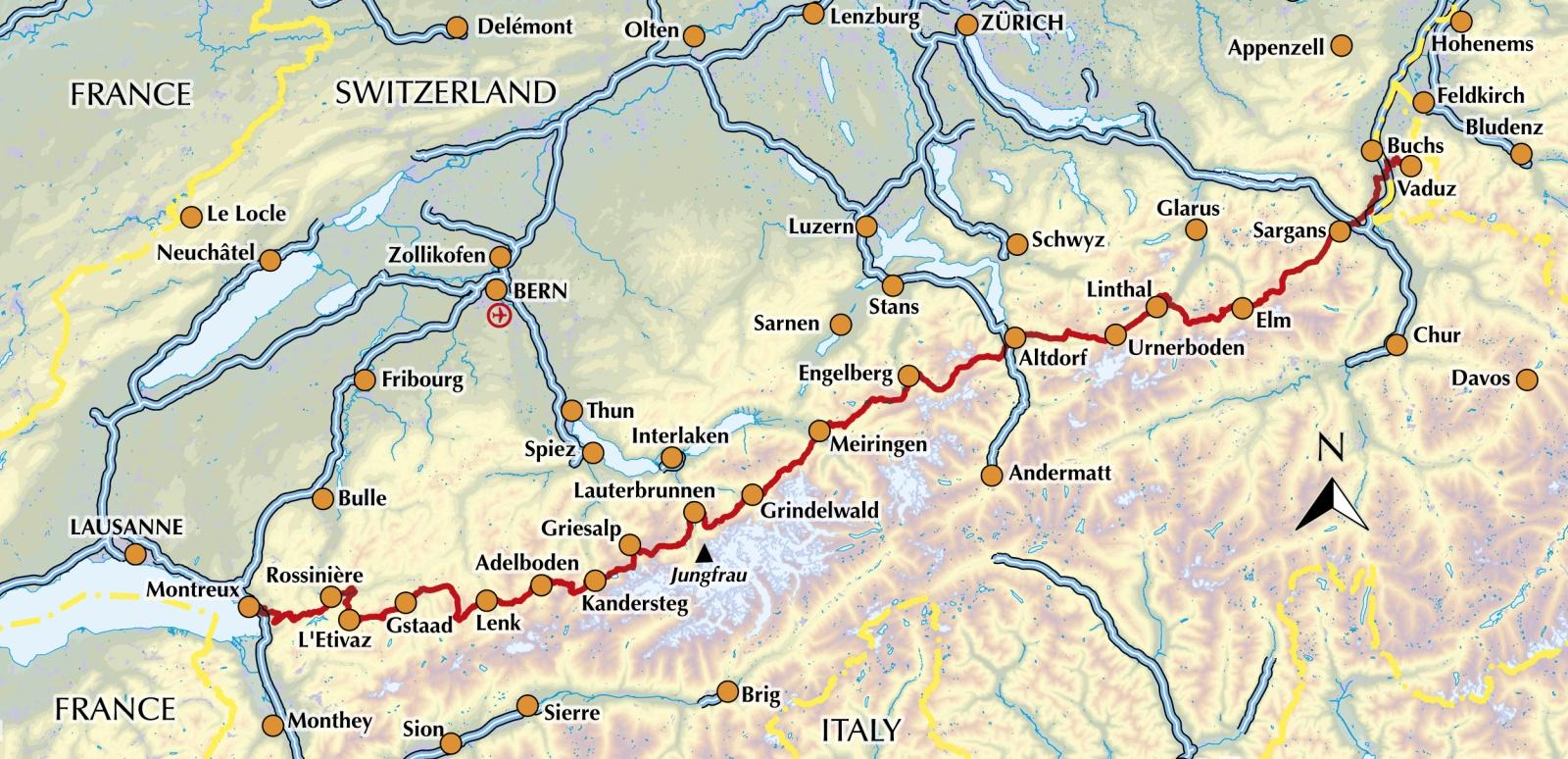Beispielinhalt (Bild) Trekking the Swiss Via Alpina