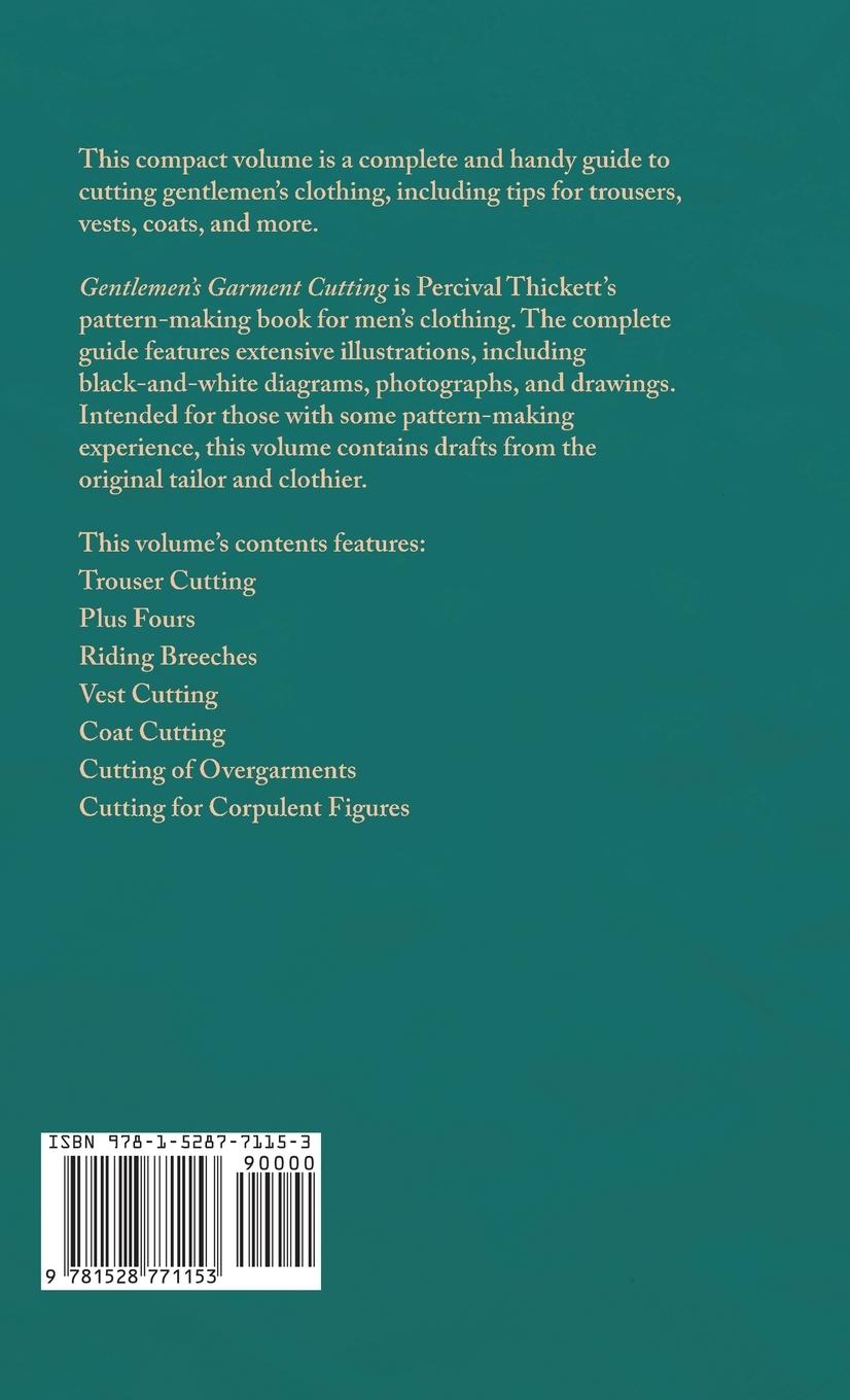Rückseitencover Gentlemen's Garment Cutting