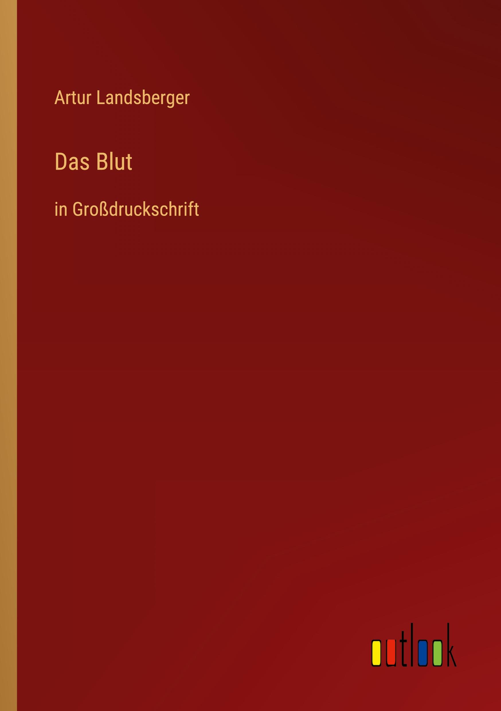 Vorderes Coverbild Das Blut