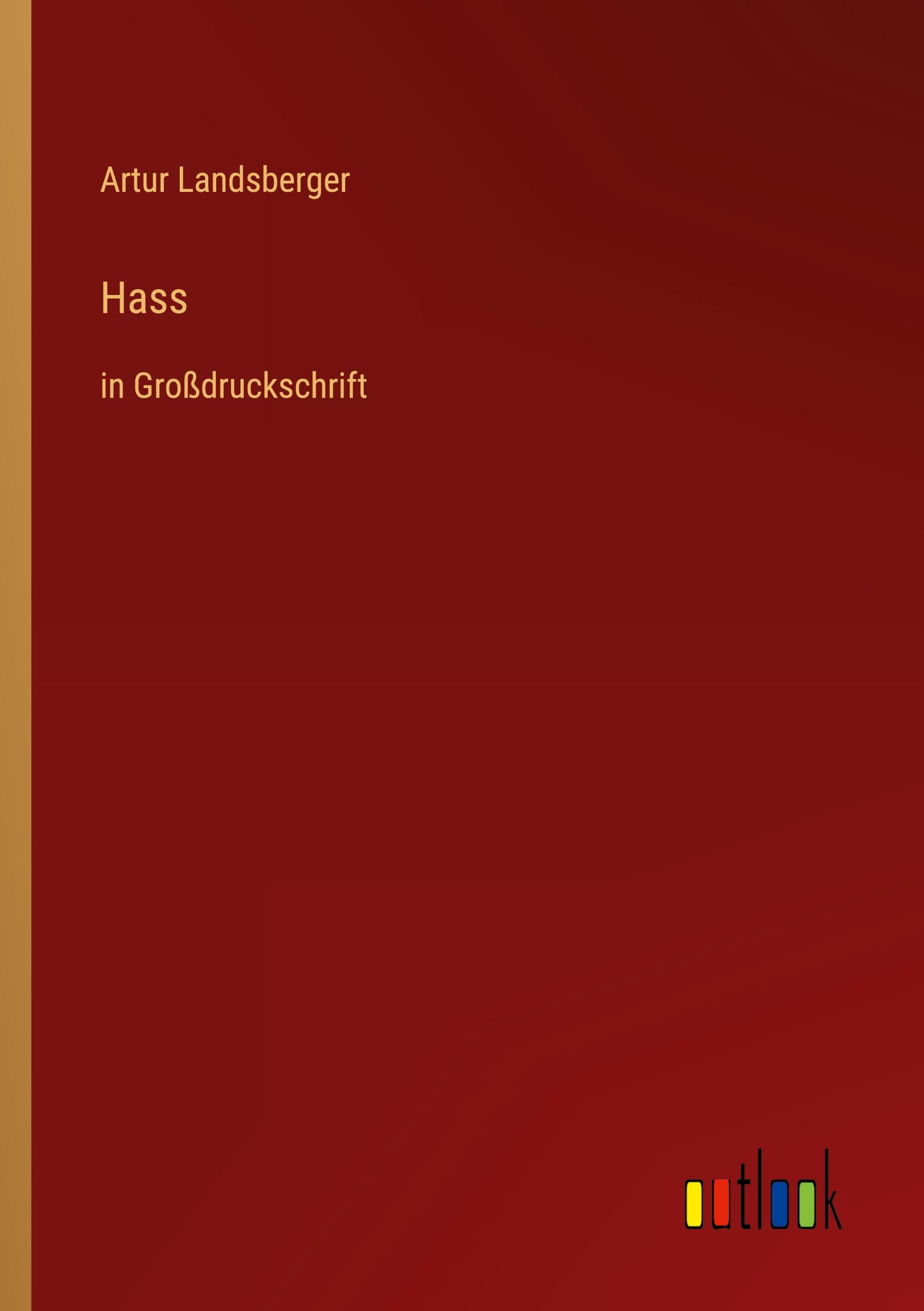 Vorderes Coverbild Hass