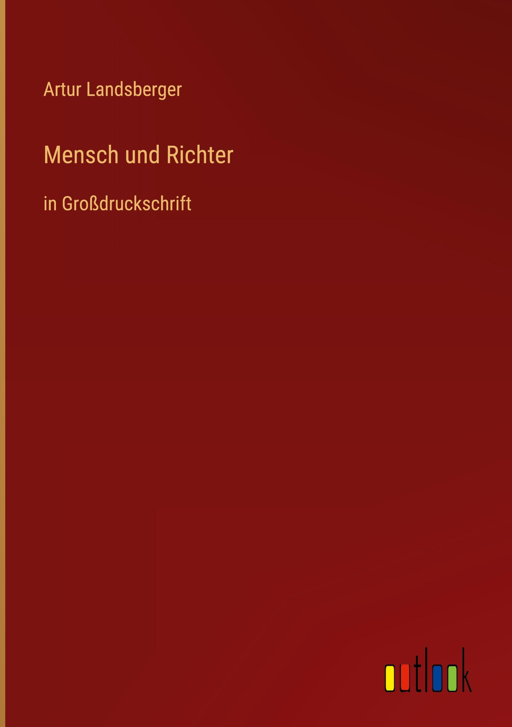 Vorderes Coverbild Mensch und Richter