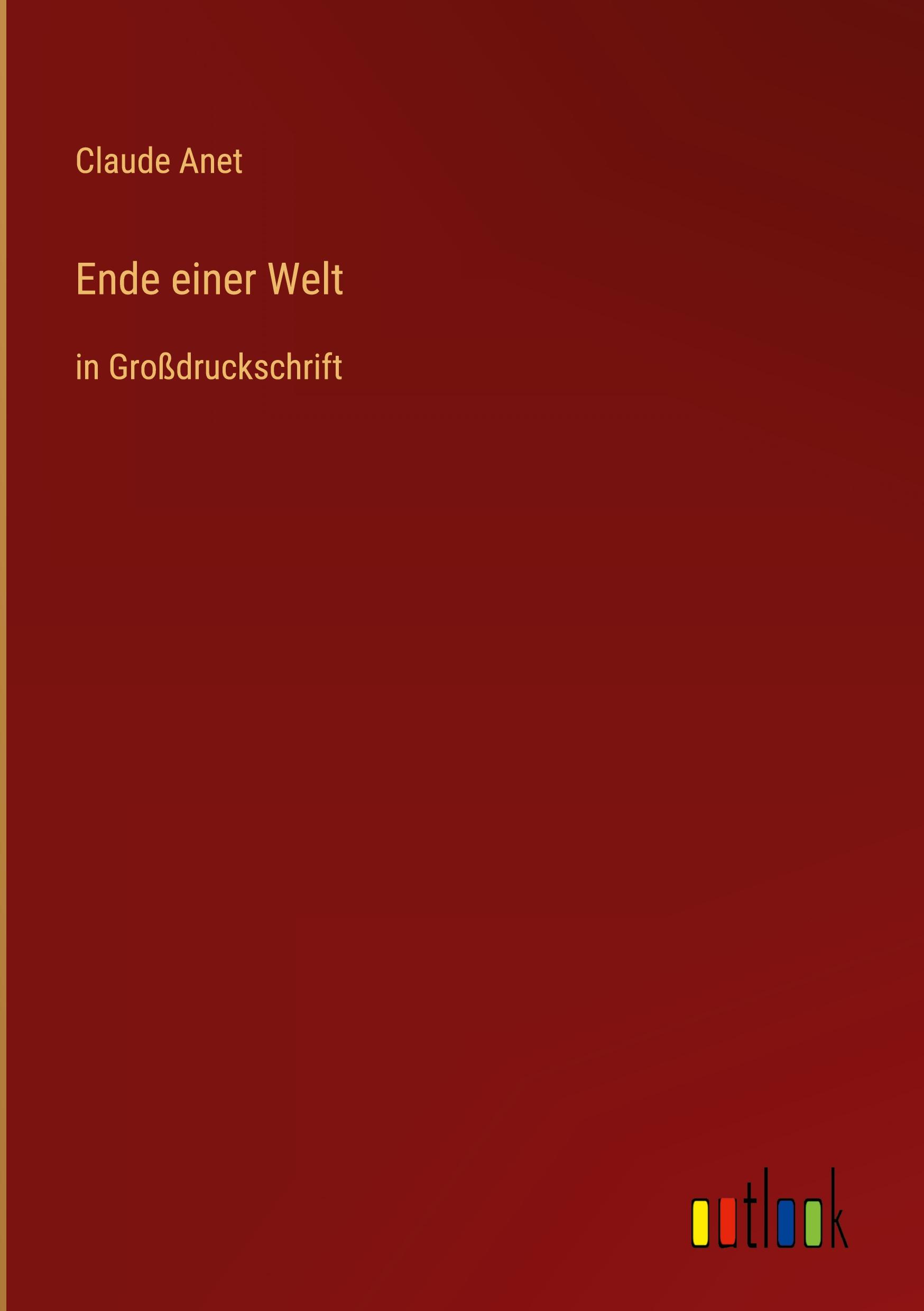 Vorderes Coverbild Ende einer Welt