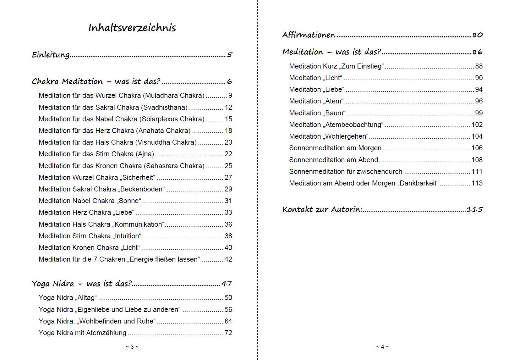 Beispielinhalt (Bild) 30 Meditationen Seelenruhe 1