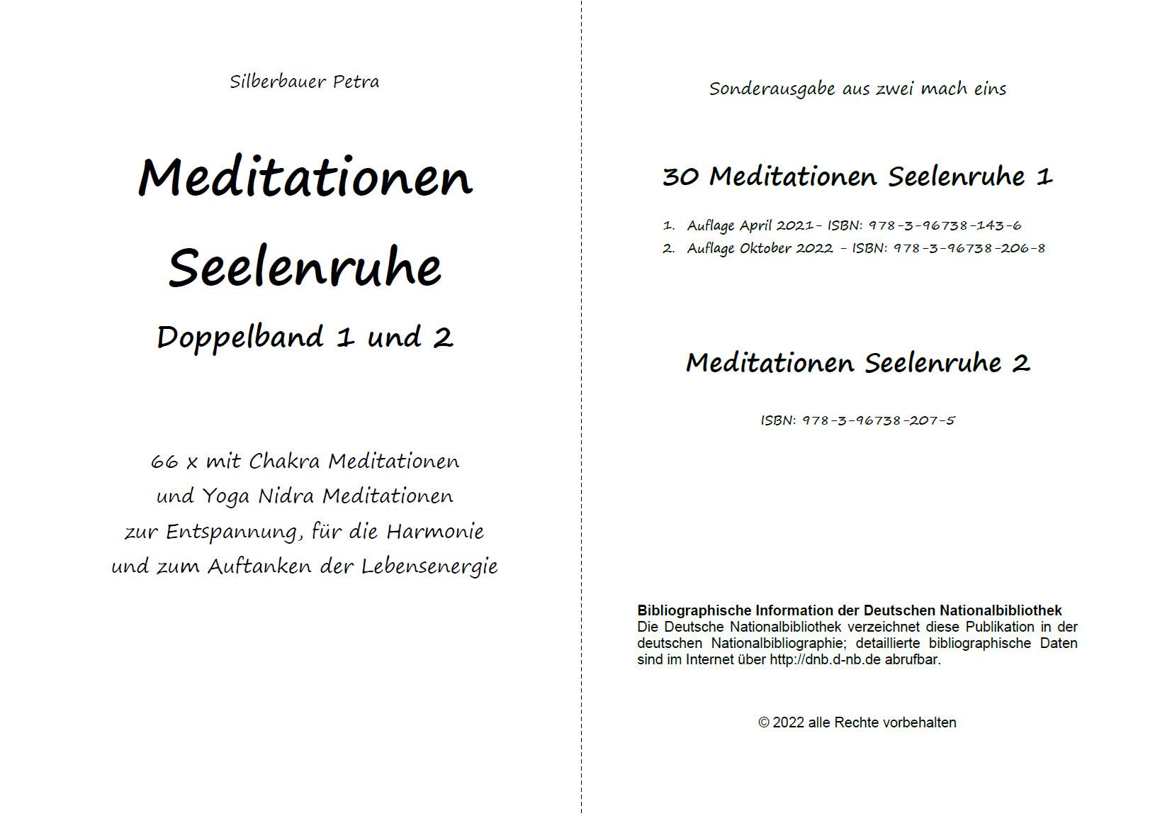Beispielinhalt (Bild) Meditationen Seelenruhe Doppelband 1 und 2