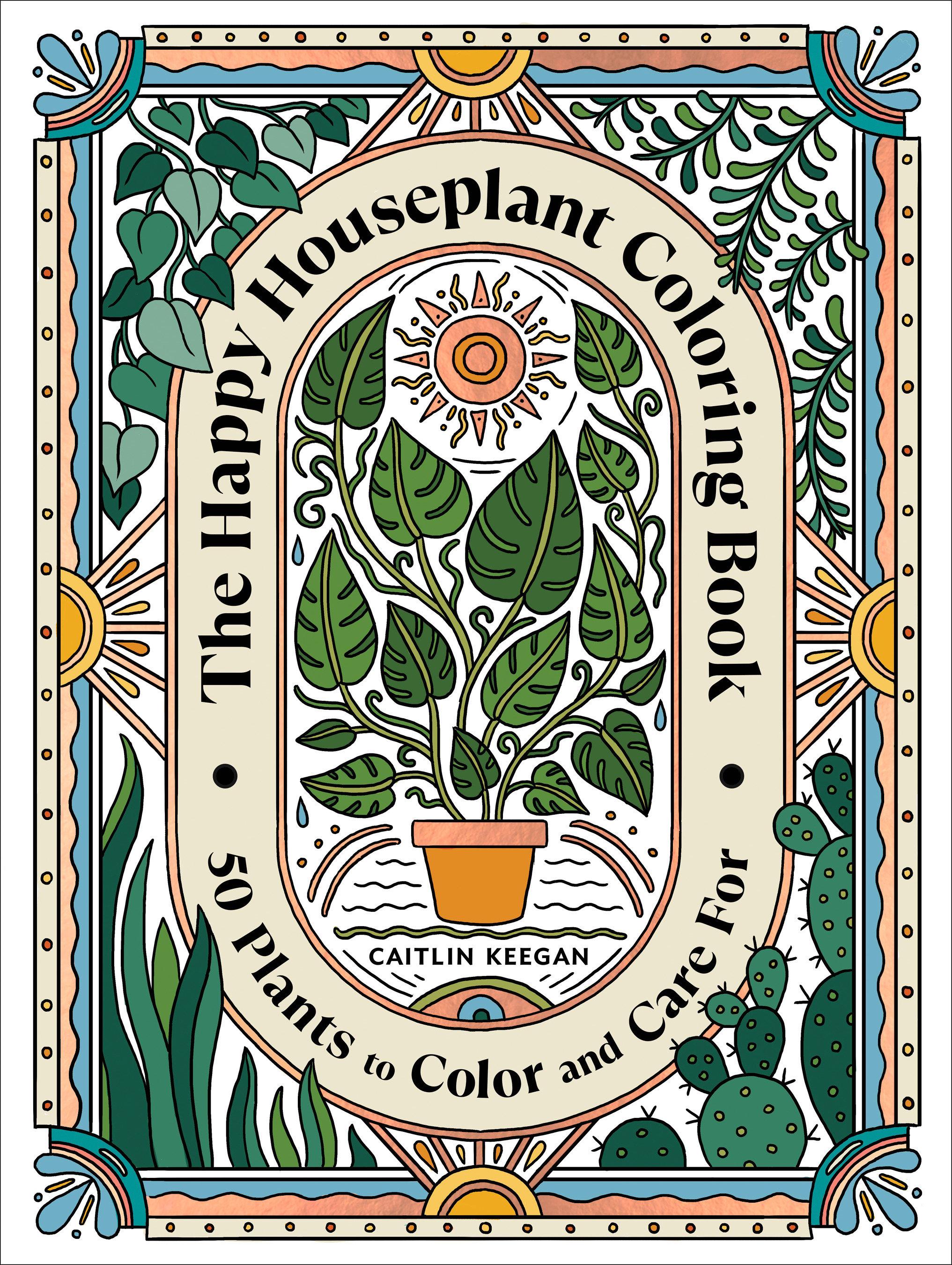 Vorderes Coverbild The Happy Houseplant Coloring Book