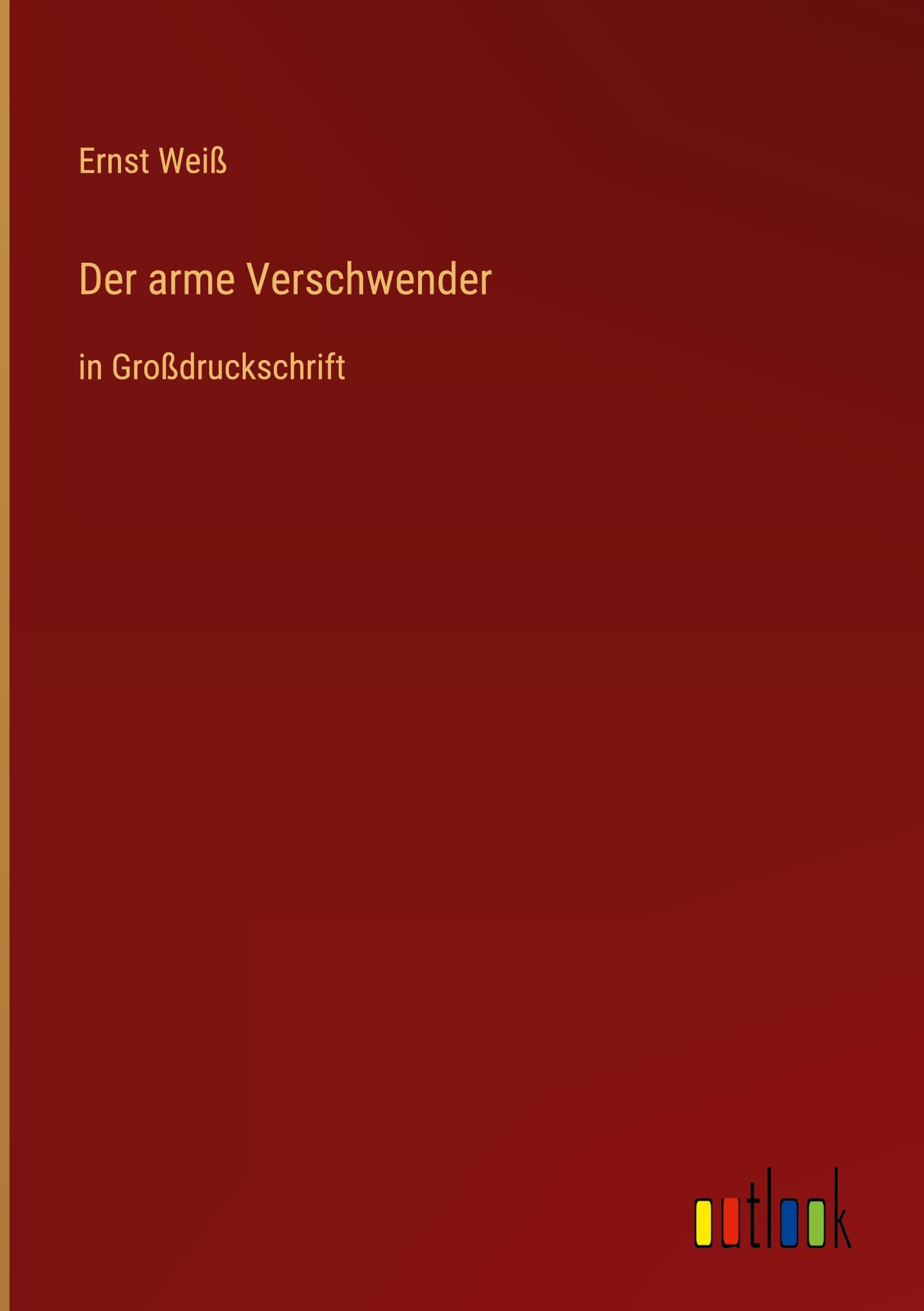 Vorderes Coverbild Der arme Verschwender