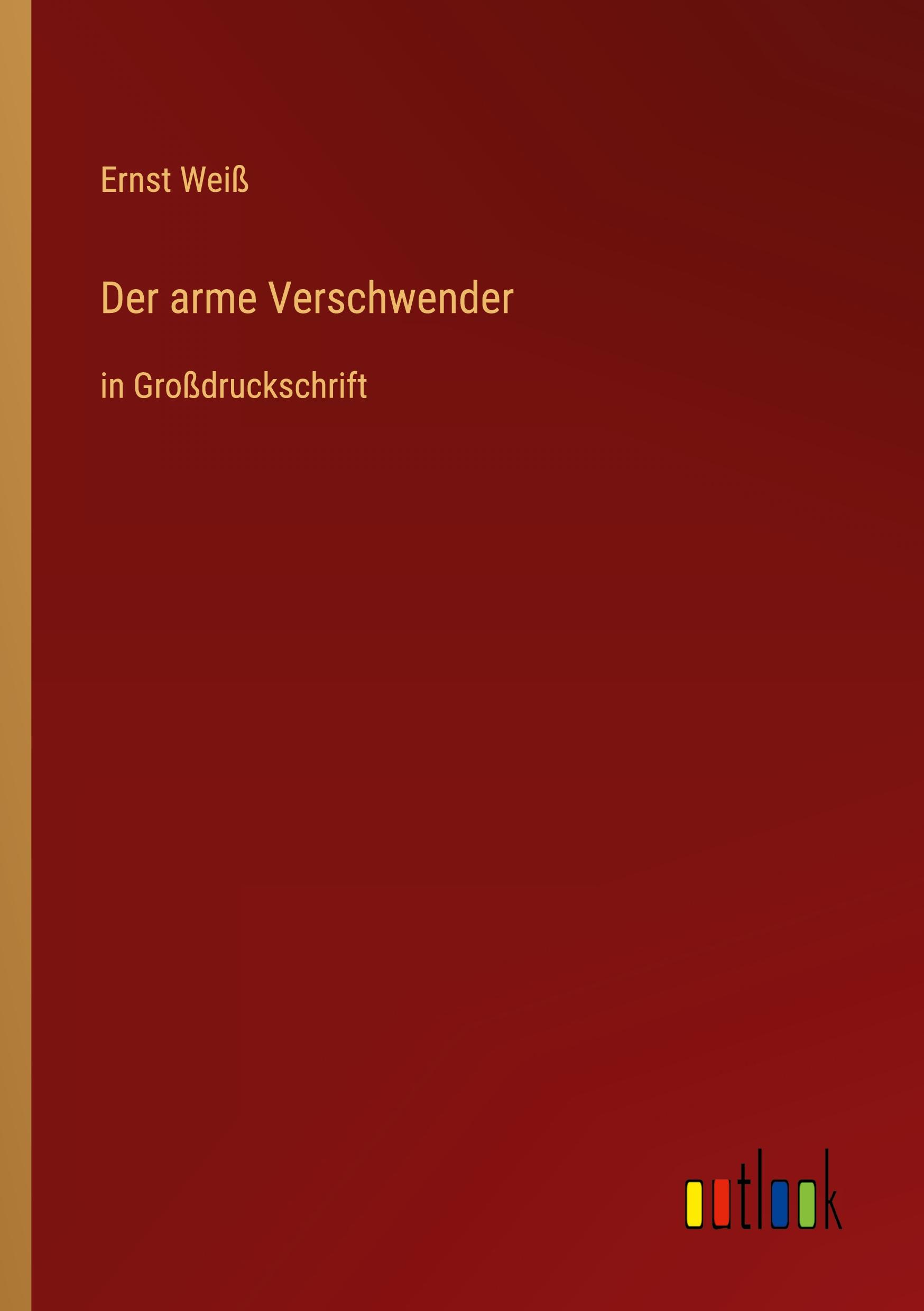 Vorderes Coverbild Der arme Verschwender