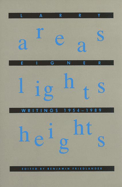 Vorderes Coverbild Areas Lights Heights: Writings 1954-1989