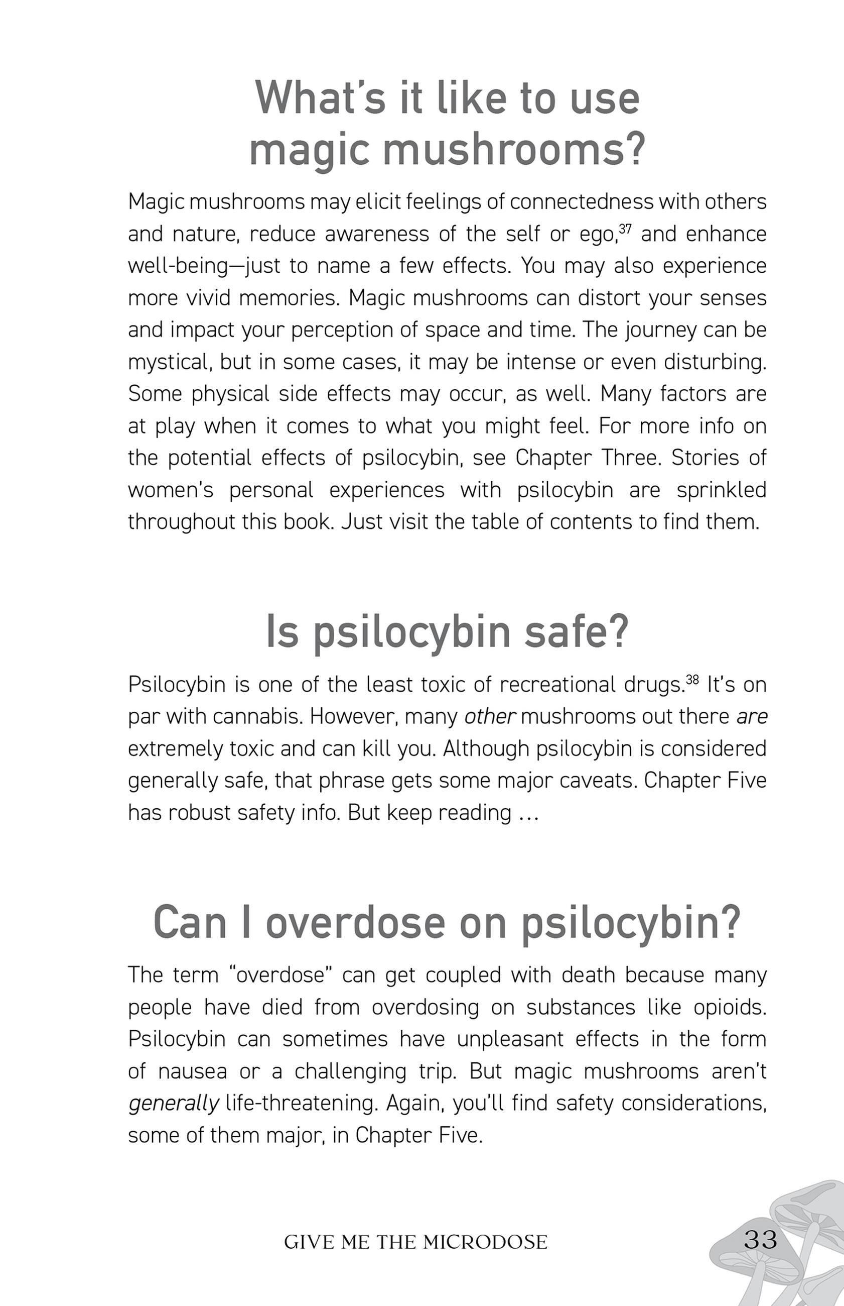 Beispielinhalt (Bild) Psilocybin Handbook for Women