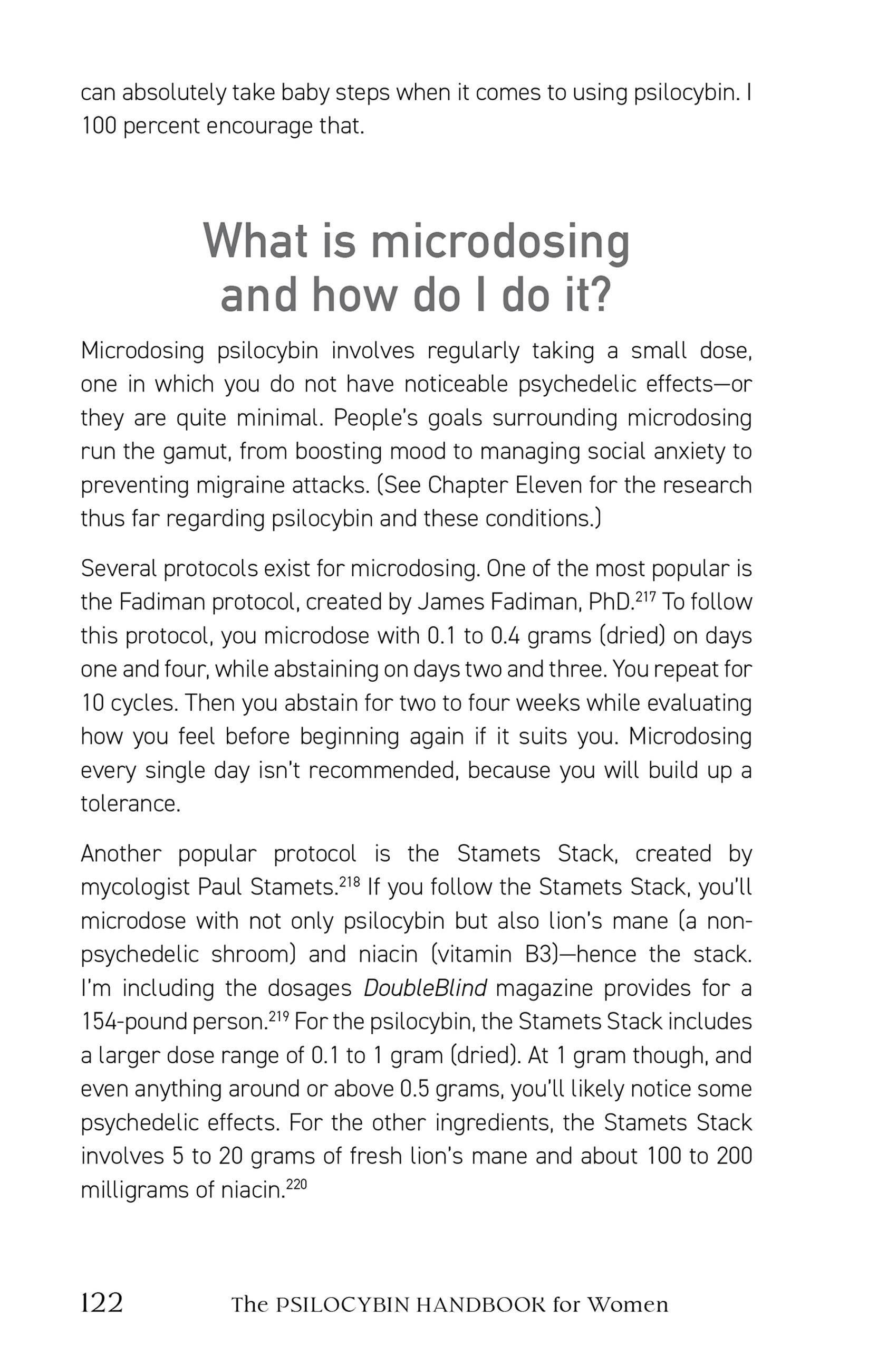 Beispielinhalt (Bild) Psilocybin Handbook for Women