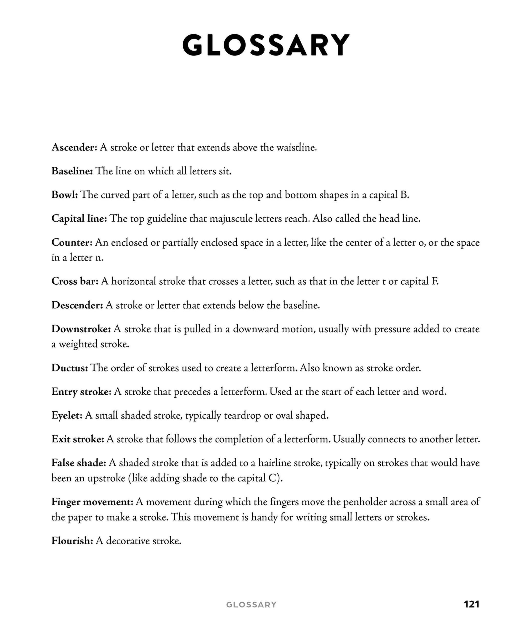 Beispielinhalt (Bild) Copperplate Calligraphy Practice Book