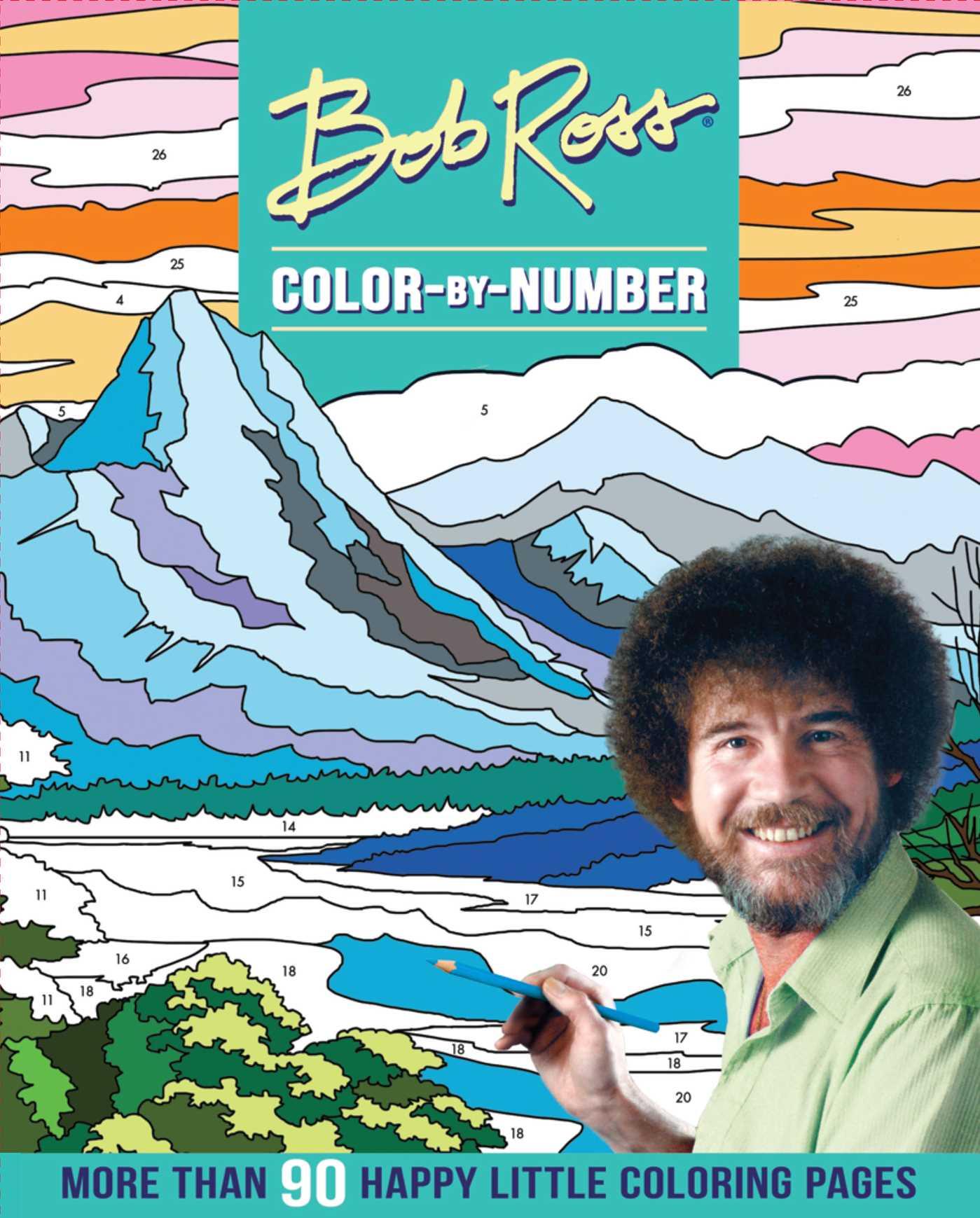 Vorderes Coverbild Bob Ross Color-By-Number