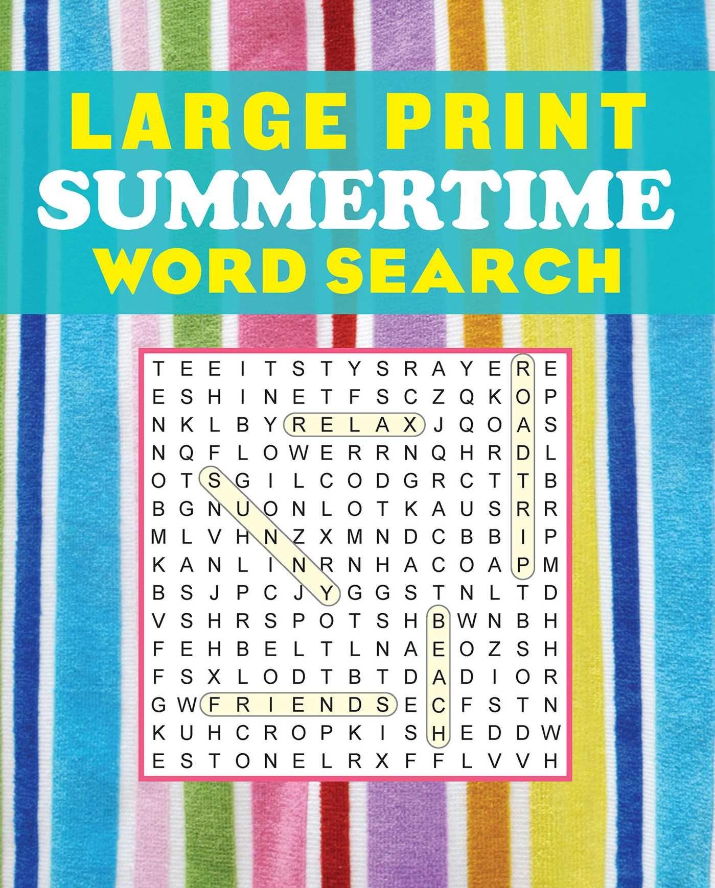 Vorderes Coverbild Large Print Summertime Word Search