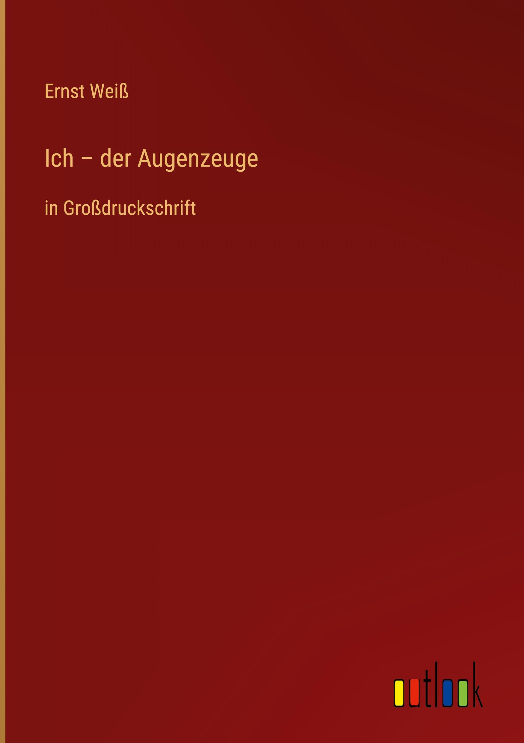 Vorderes Coverbild Ich - der Augenzeuge