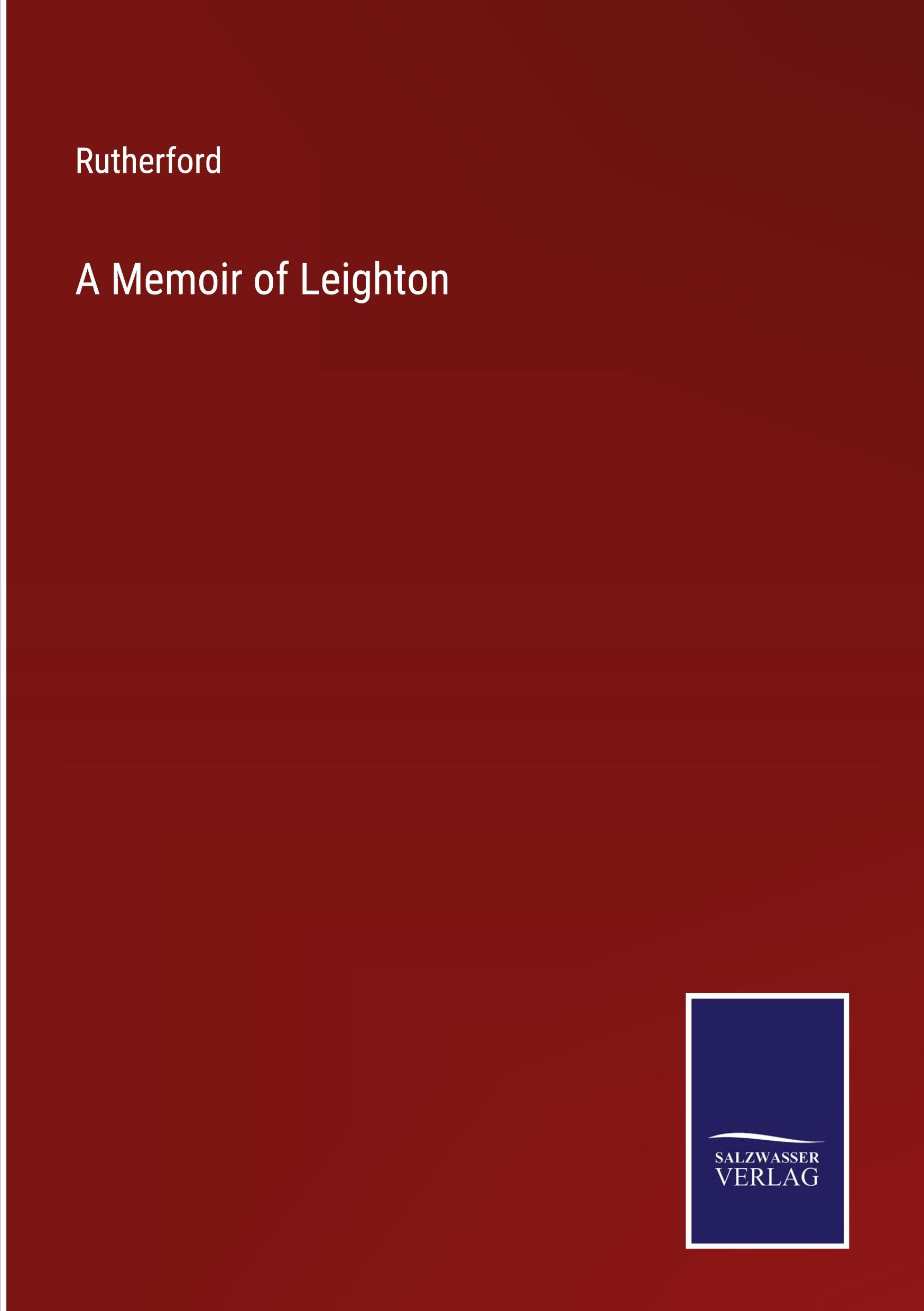 Vorderes Coverbild A Memoir of Leighton