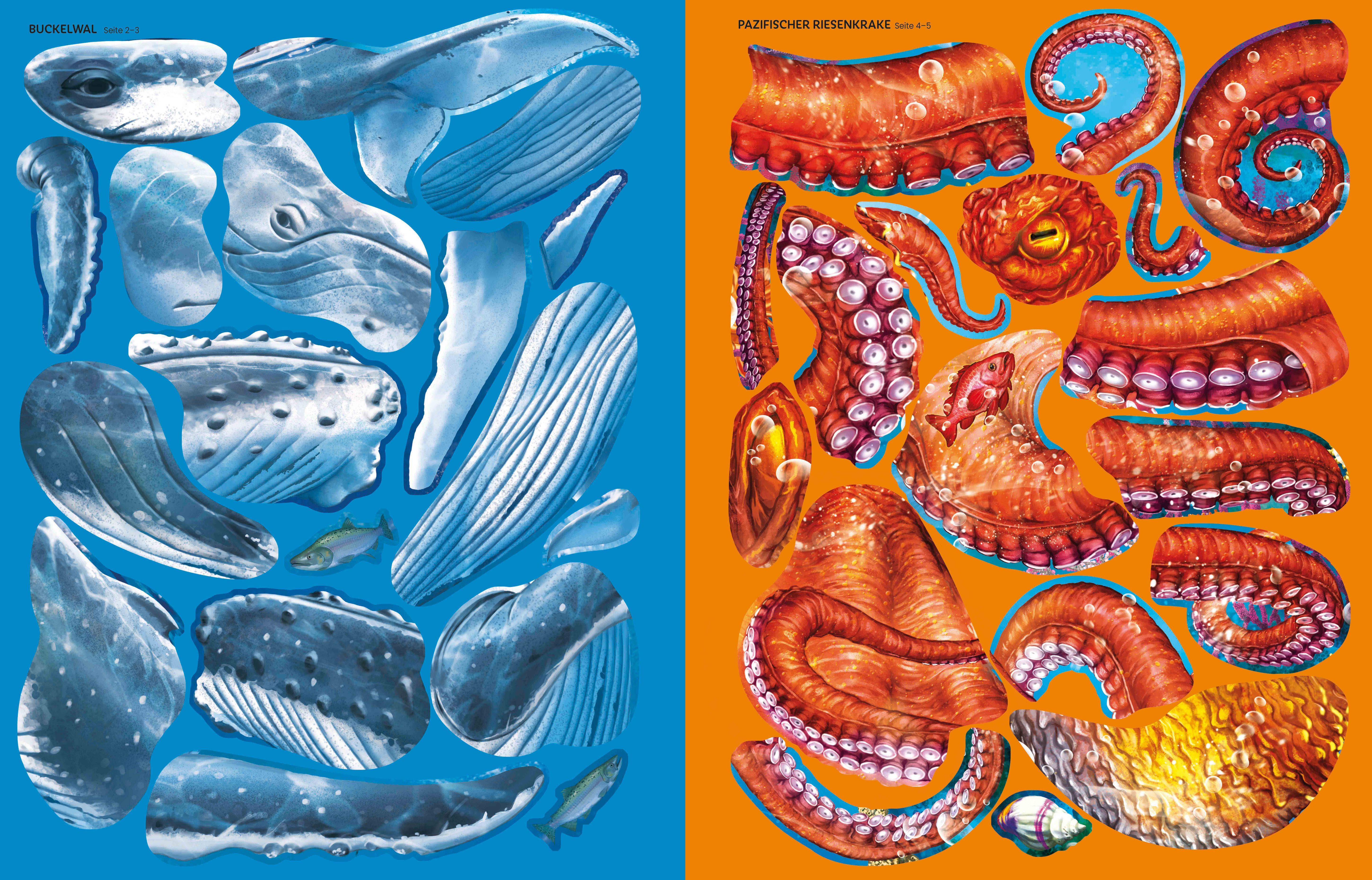 Beispielinhalt (Bild) Der große Stickerspaß: Meerestiere