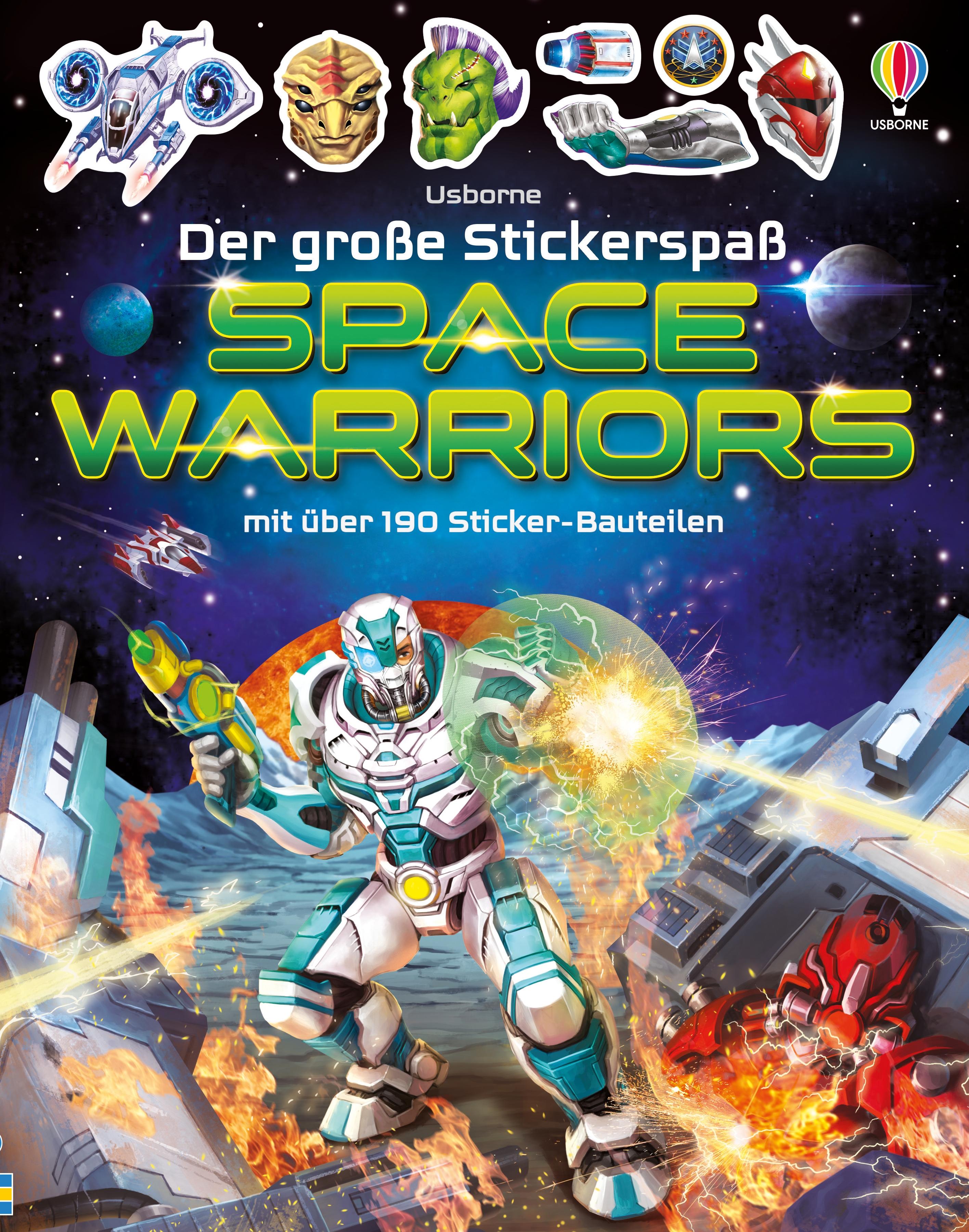 Vorderes Coverbild Der große Stickerspaß: Space Warriors