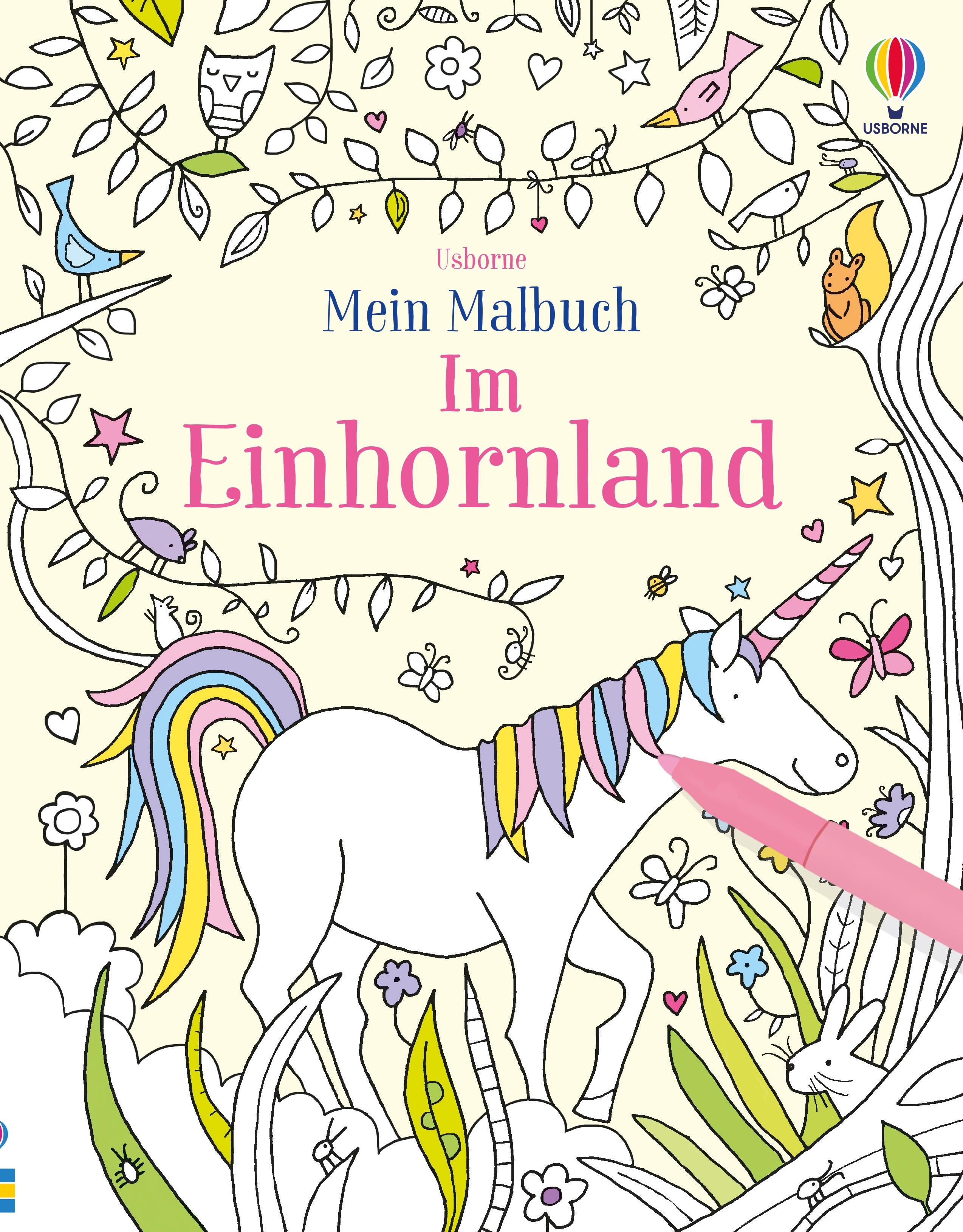 Vorderes Coverbild Mein Malbuch: Im Einhornland