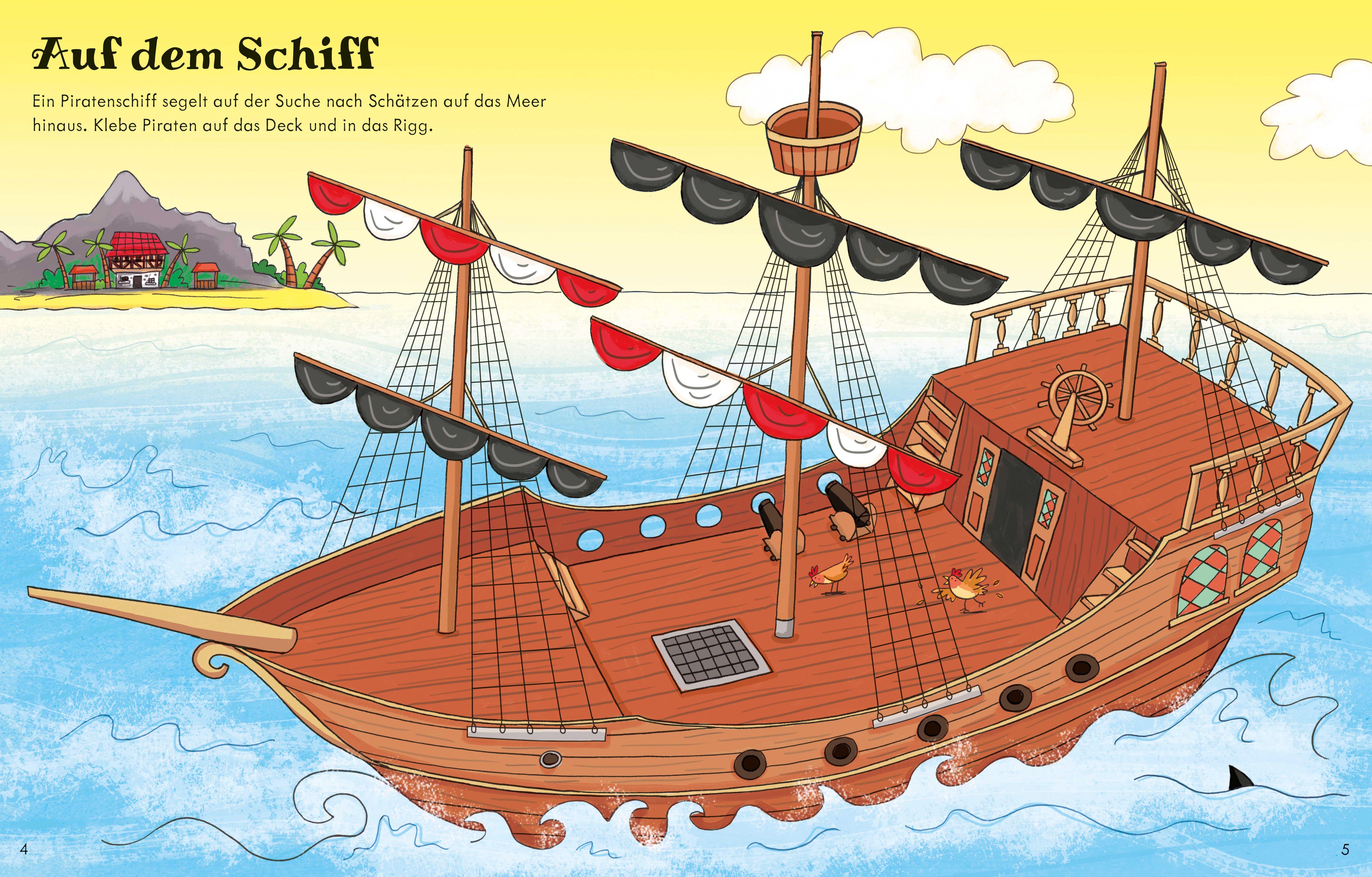 Beispielinhalt (Bild) Mein erstes Stickerbuch: Piraten