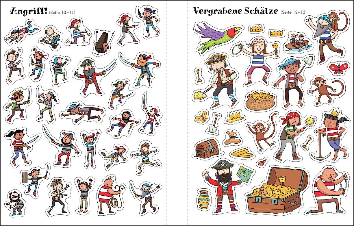 Beispielinhalt (Bild) Mein erstes Stickerbuch: Piraten