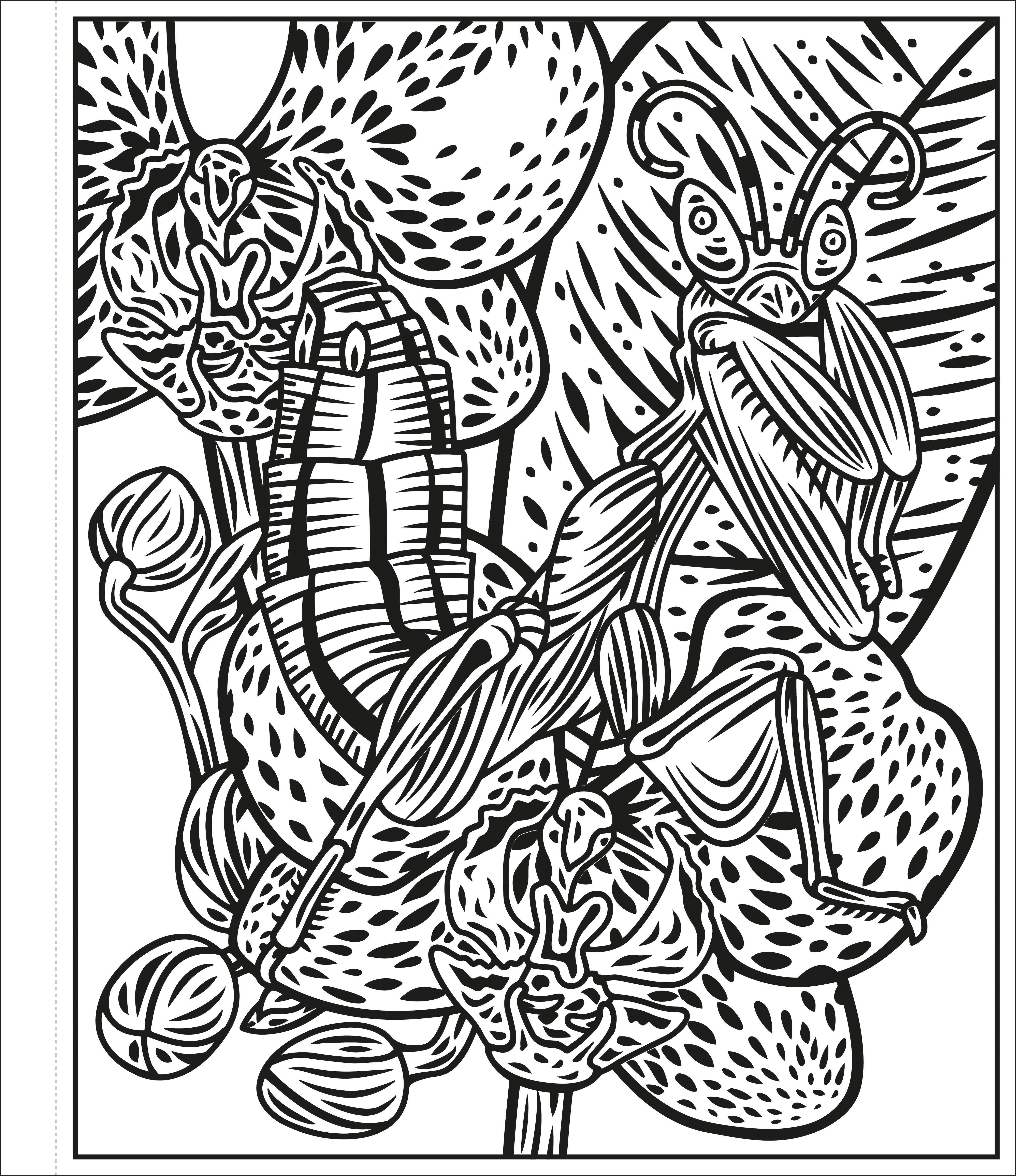 Beispielinhalt (Bild) Mein Farbenzauber-Malbuch: Die bunte Welt der Insekten