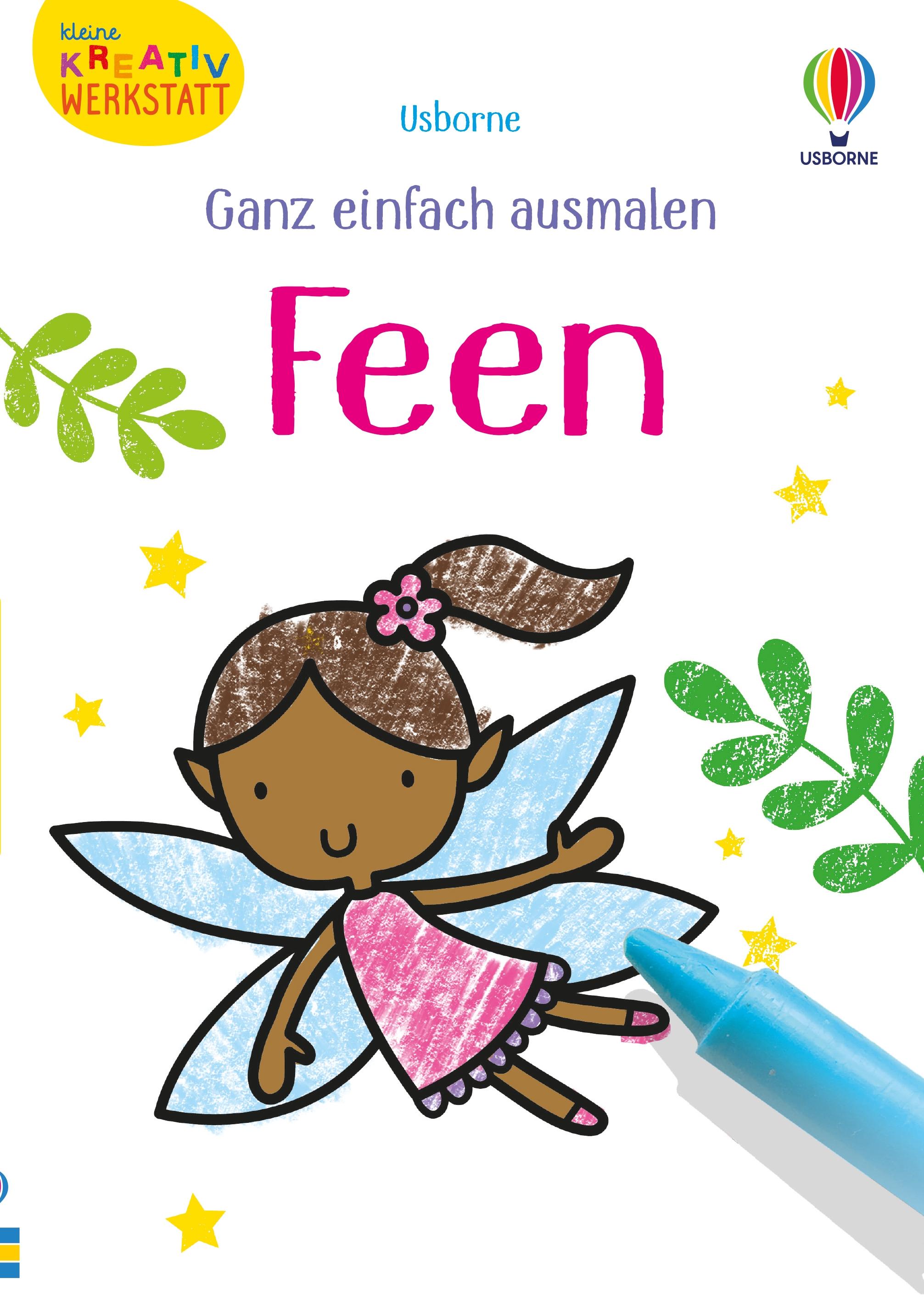 Vorderes Coverbild Kleine Kreativ-Werkstatt - Ganz einfach ausmalen: Feen