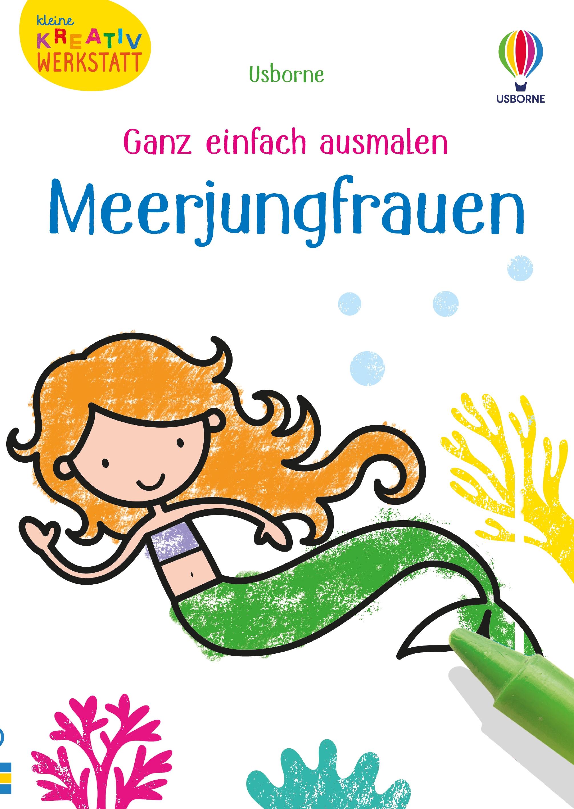 Vorderes Coverbild Kleine Kreativ-Werkstatt - Ganz einfach ausmalen: Meerjungfrauen