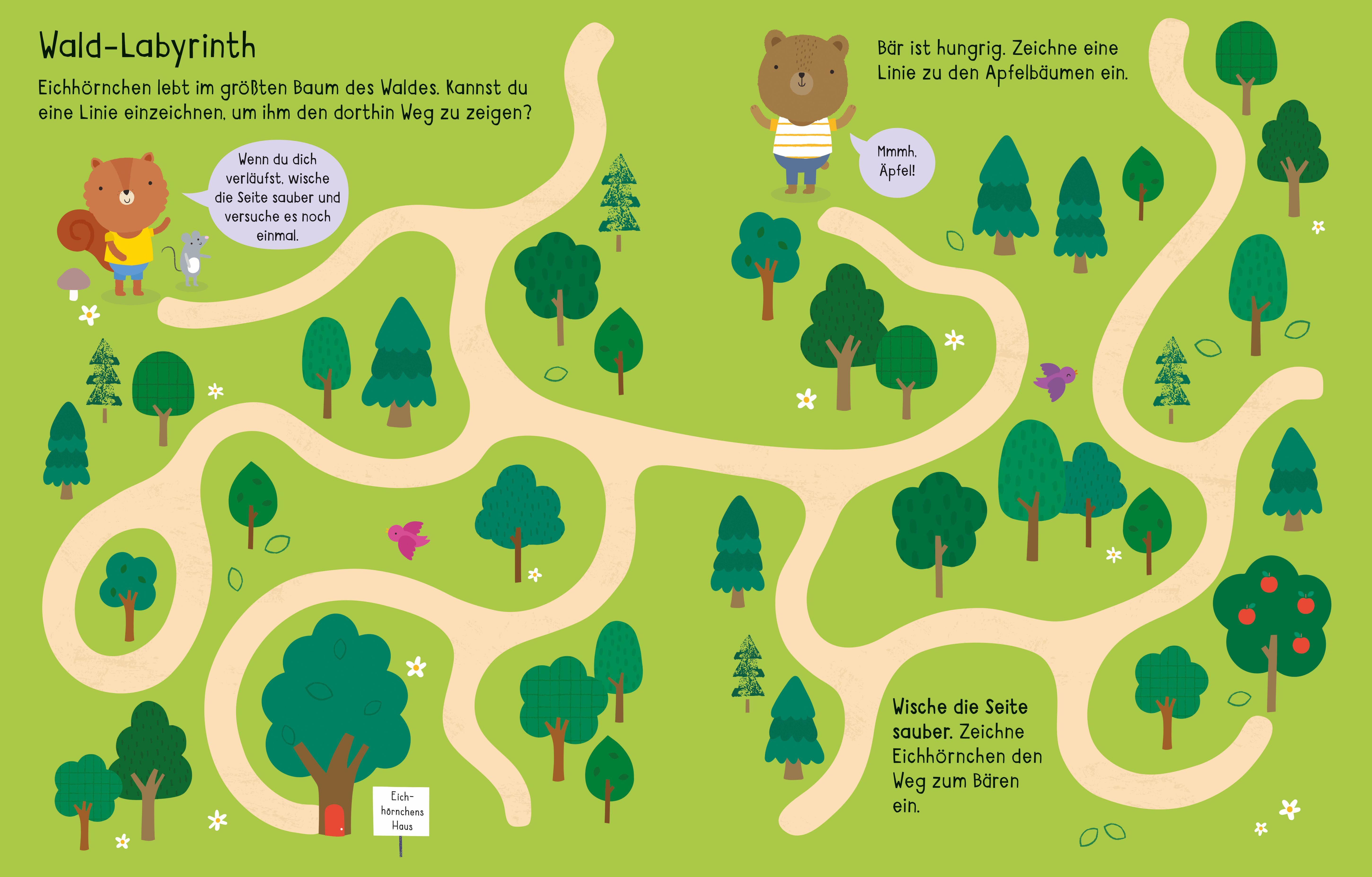 Beispielinhalt (Bild) Mein Wisch-und-weg-Vorschulspaß: Erstes Rätseln